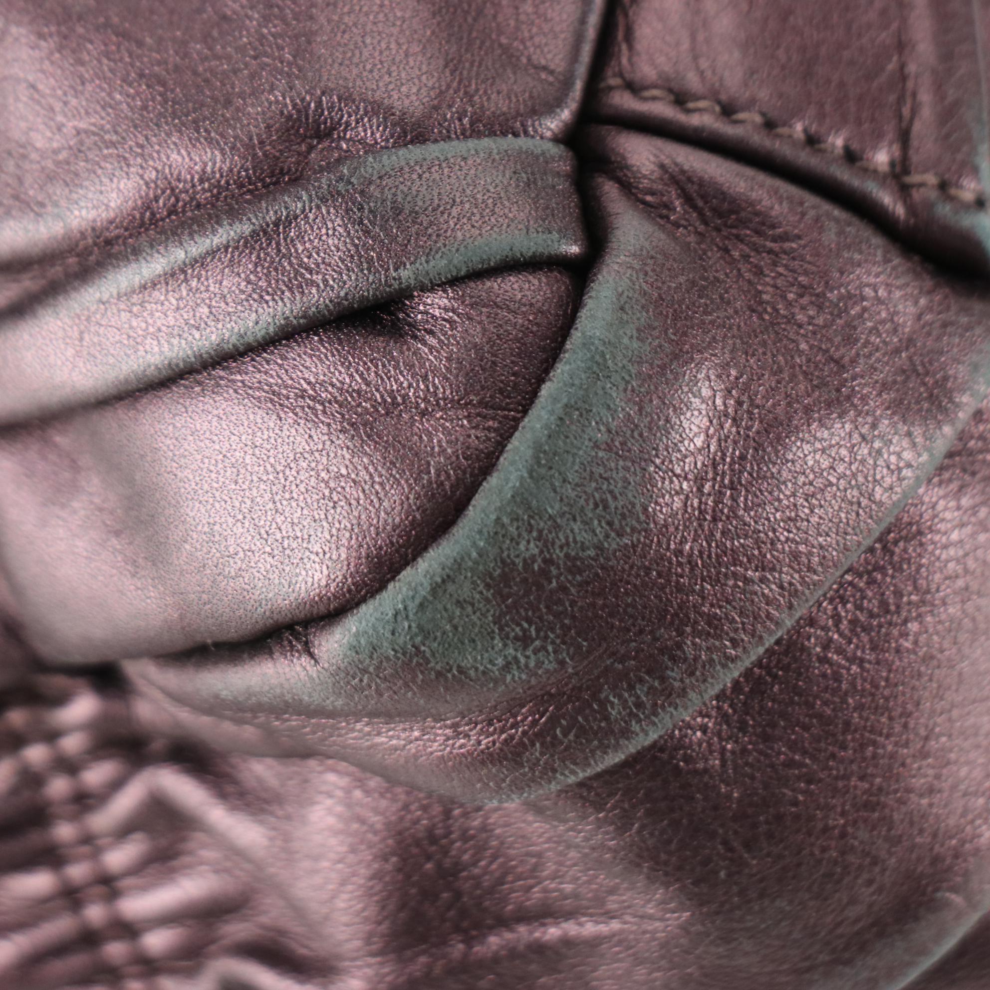 Prada Metallic Gaufre Leather Satchel