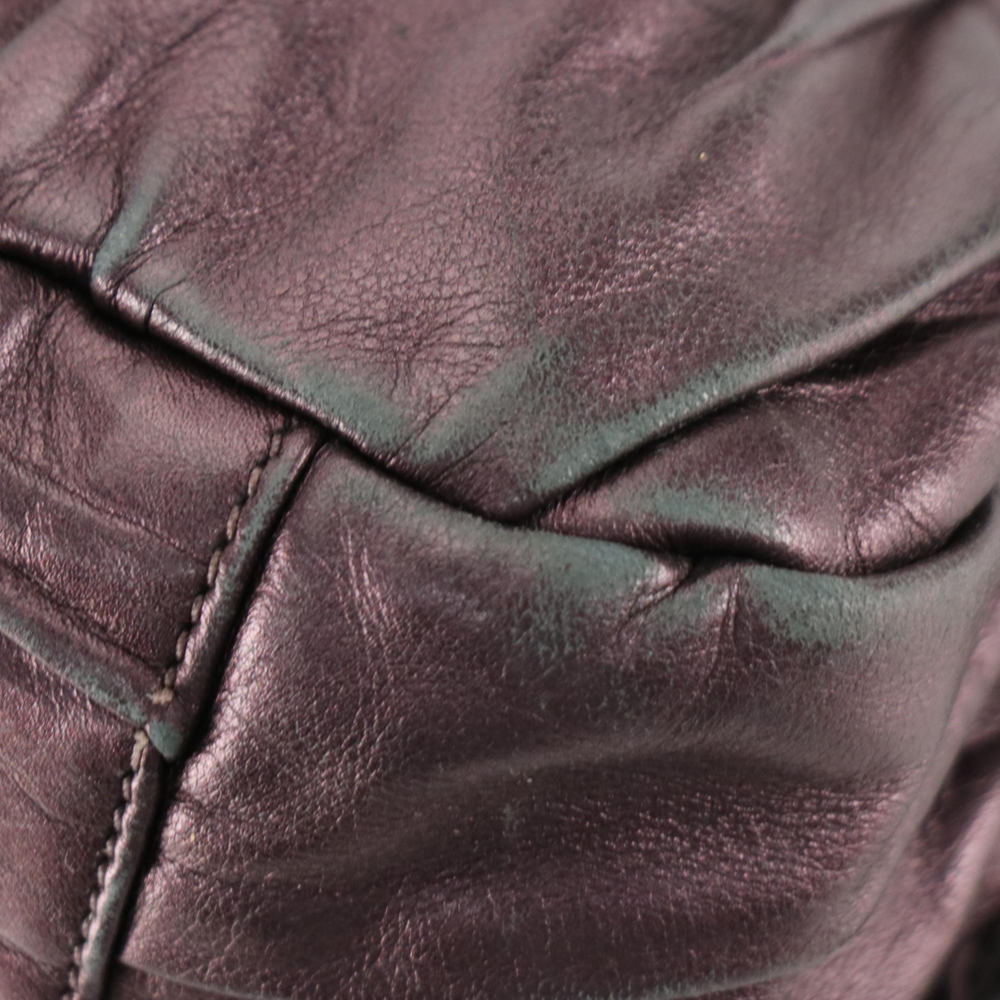 Prada Metallic Gaufre Leather Satchel