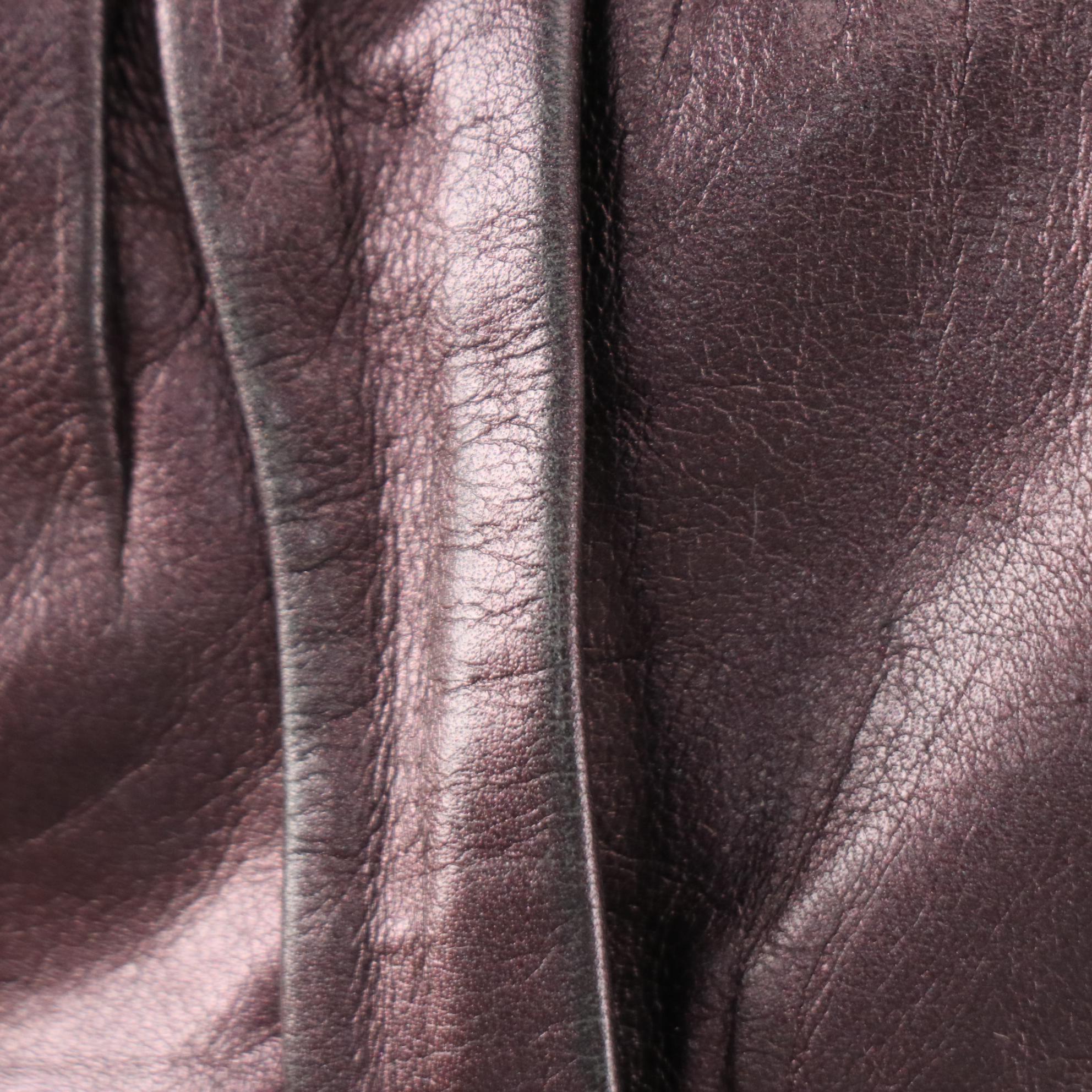 Prada Metallic Gaufre Leather Satchel