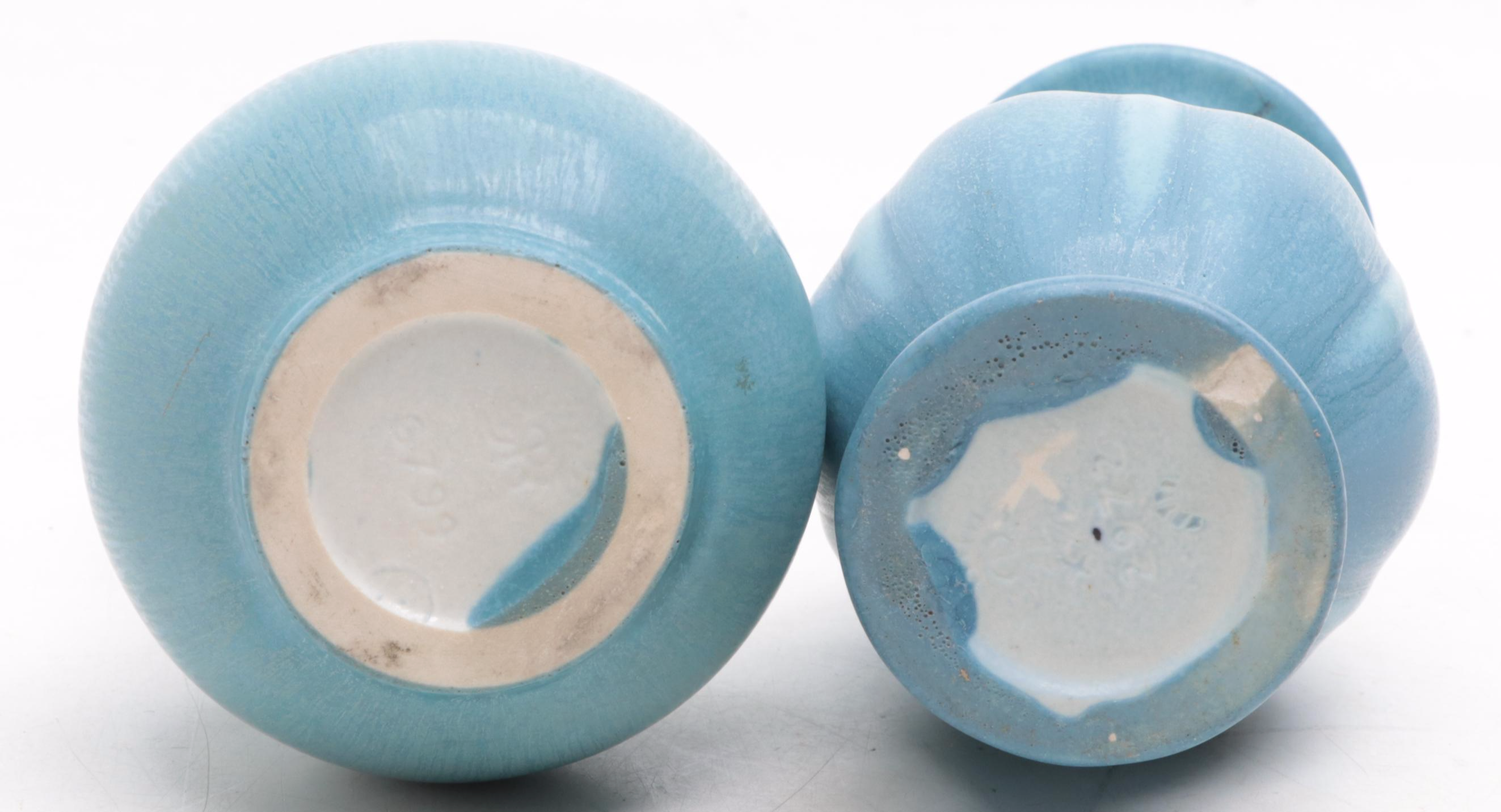 Rookwood Pottery Blue Ceramic Planters and Vases, Early to Mid-20th Century