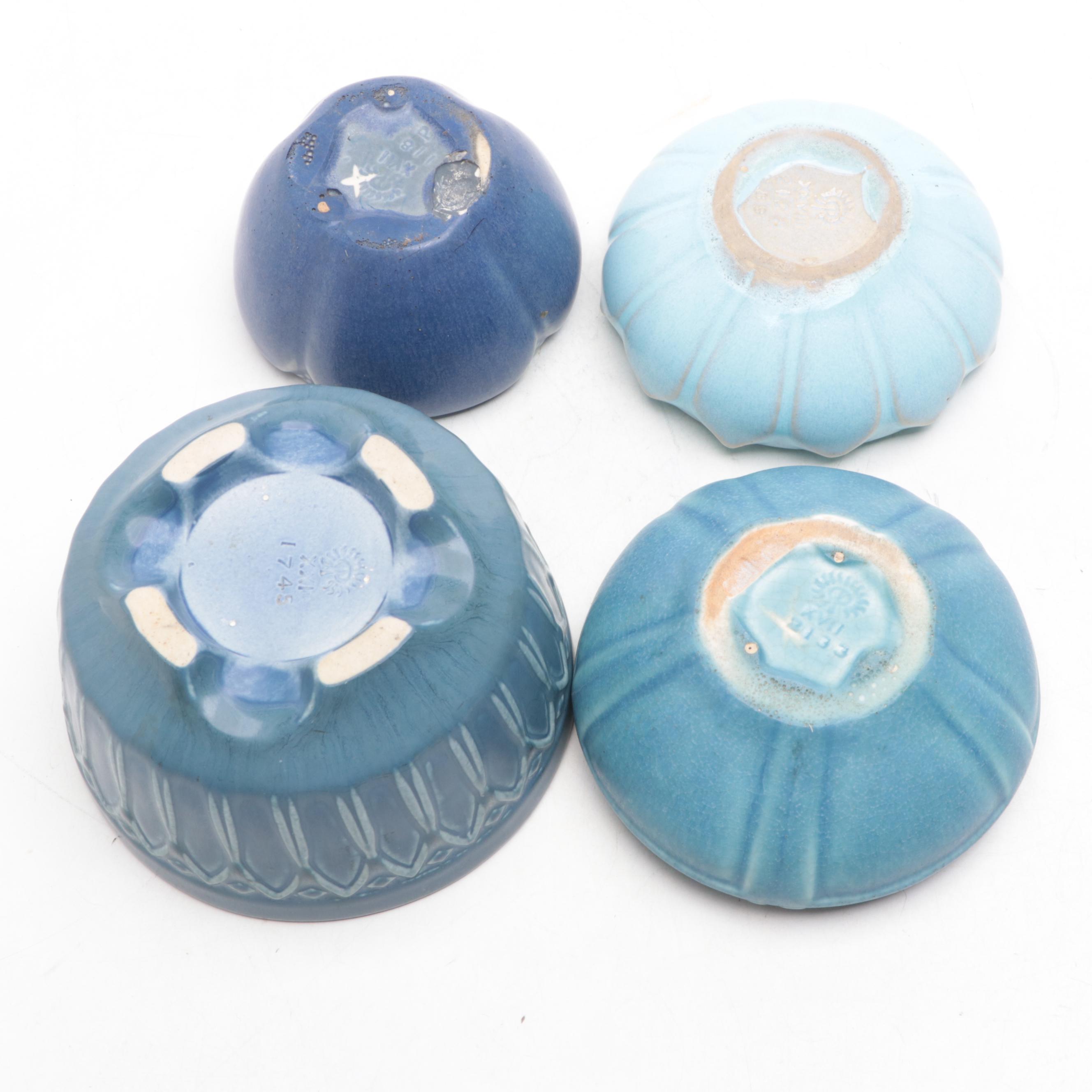 Rookwood Pottery Blue Ceramic Planters and Vases, Early to Mid-20th Century