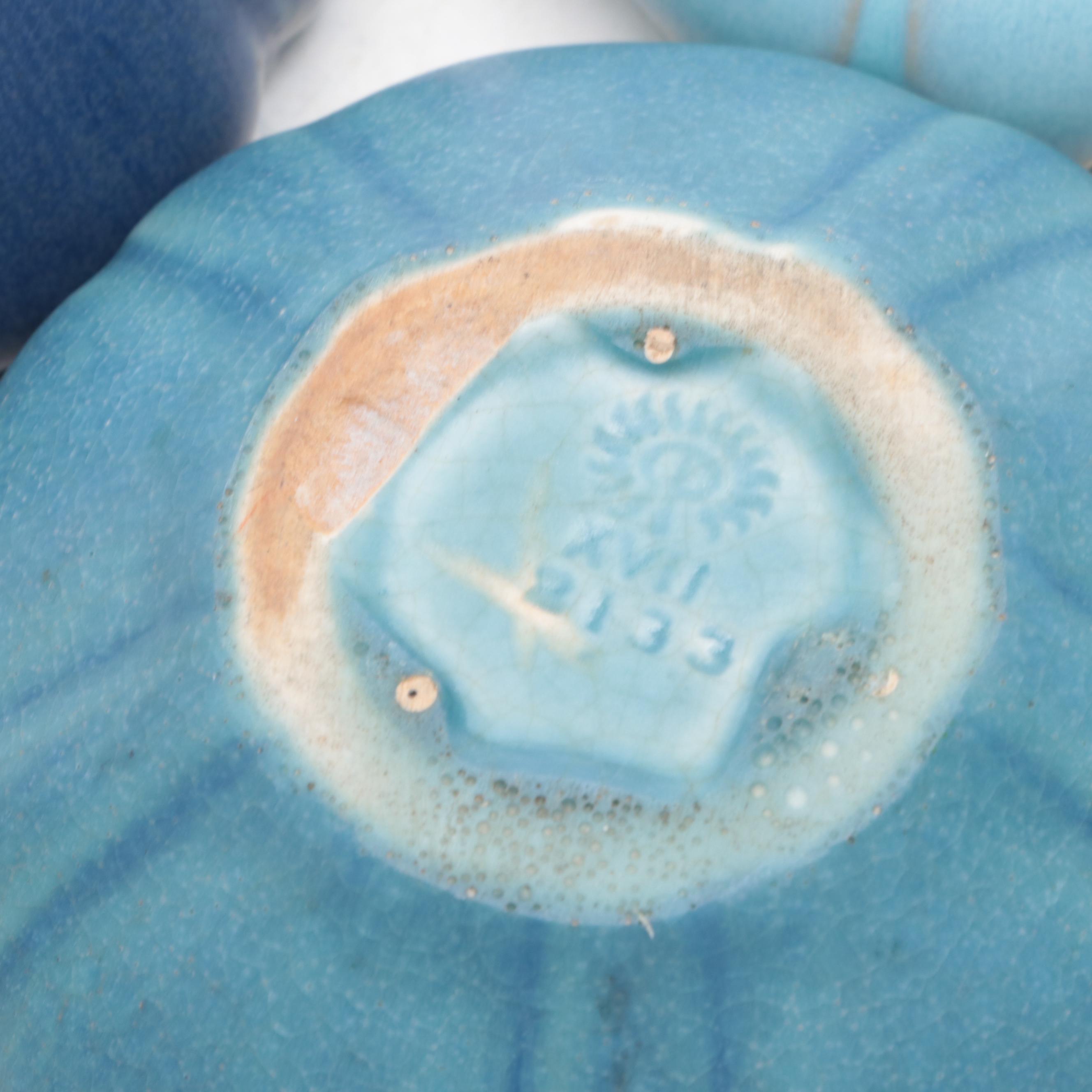 Rookwood Pottery Blue Ceramic Planters and Vases, Early to Mid-20th Century