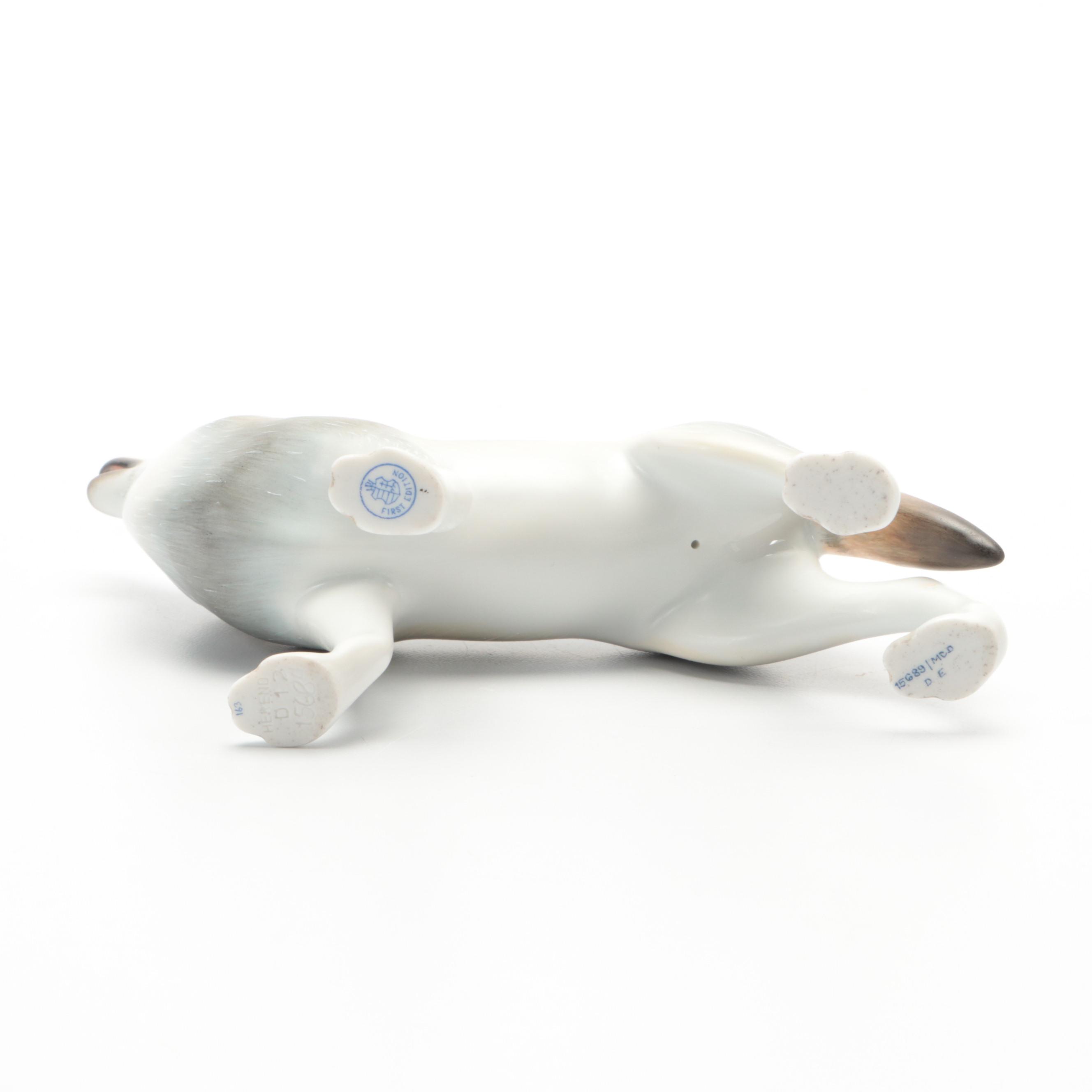 Herend First Edition Natural "Wolf" Porcelain Figurine