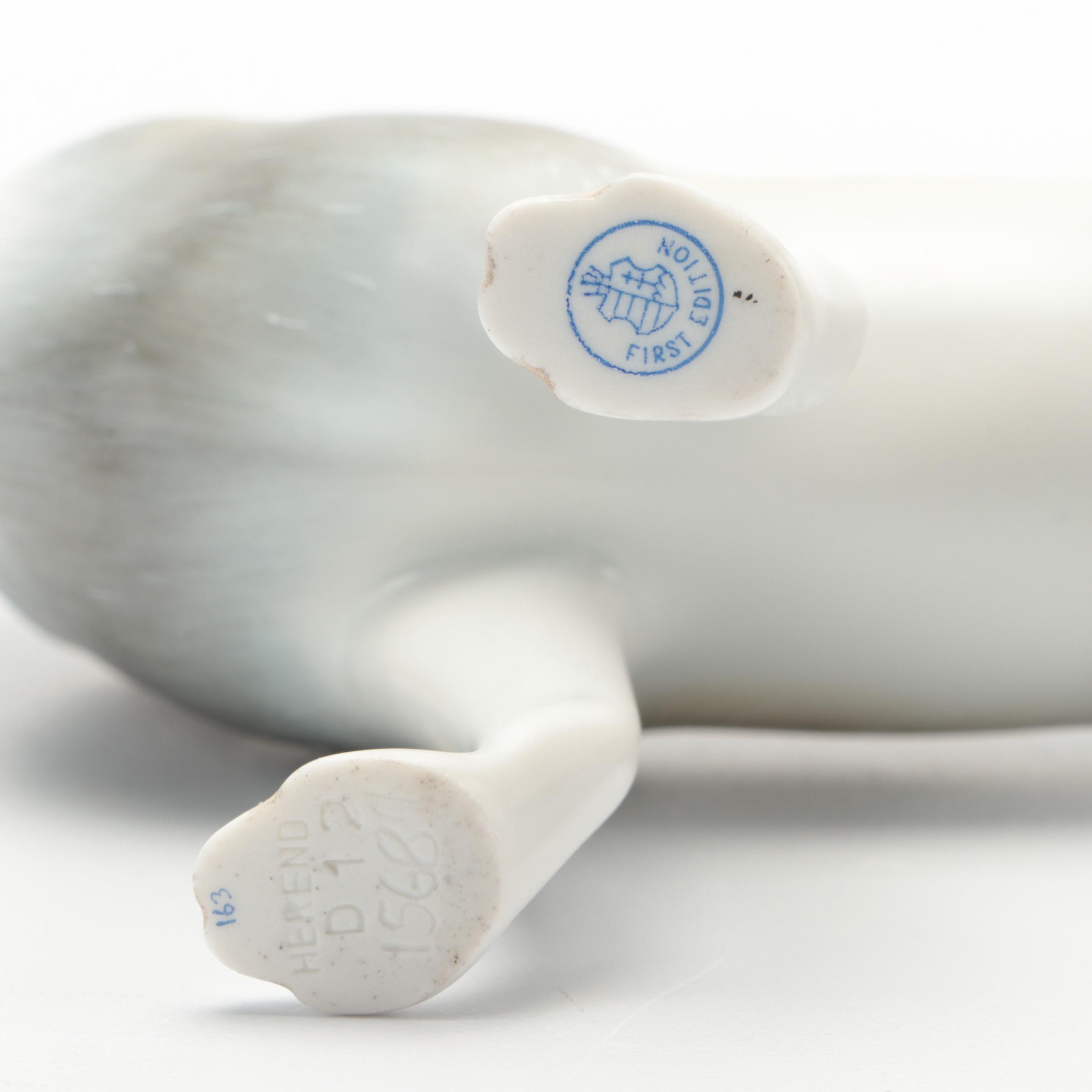 Herend First Edition Natural "Wolf" Porcelain Figurine