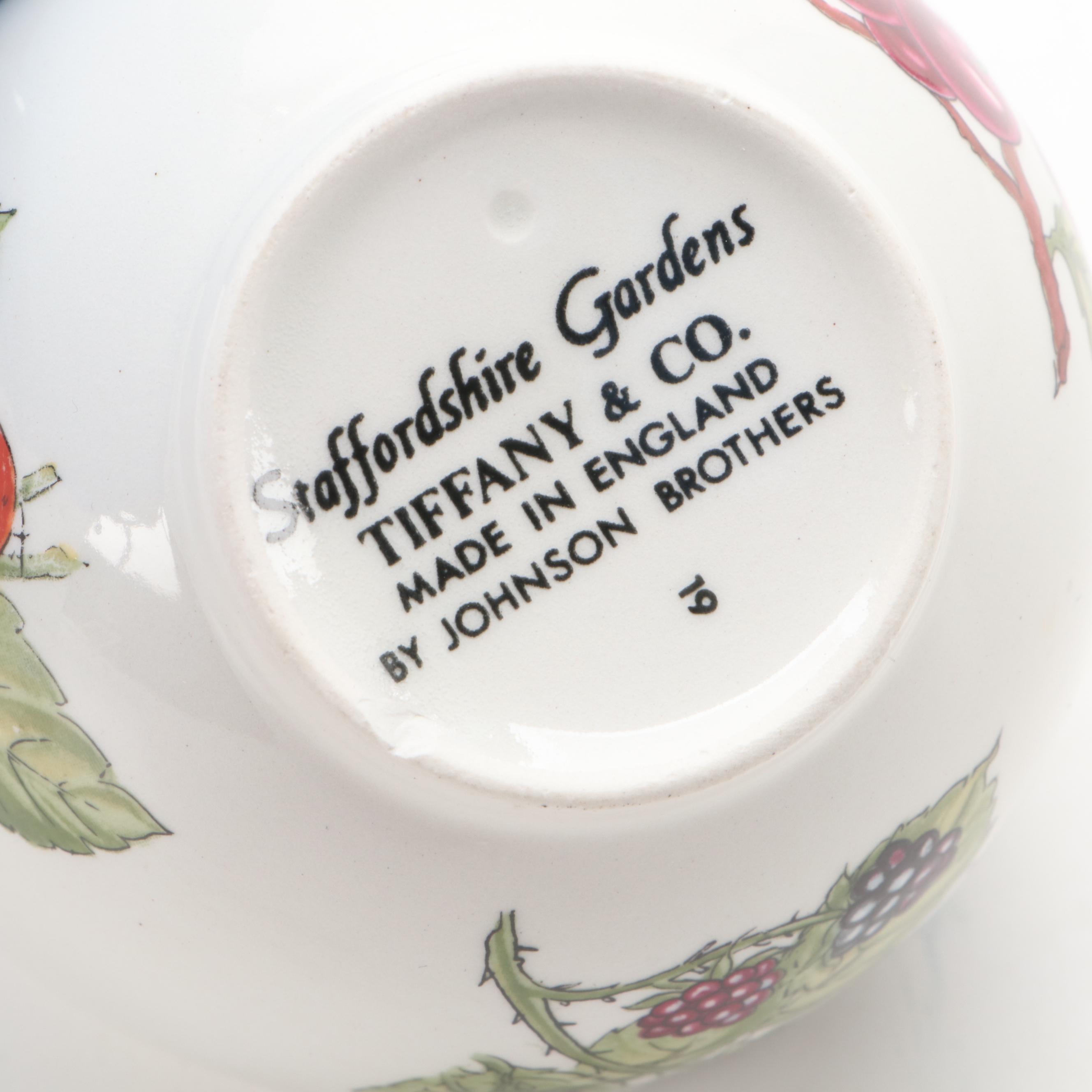 Johnson Brothers for Tiffany & Co. "Staffordshire Gardens" and Other Dinnerware