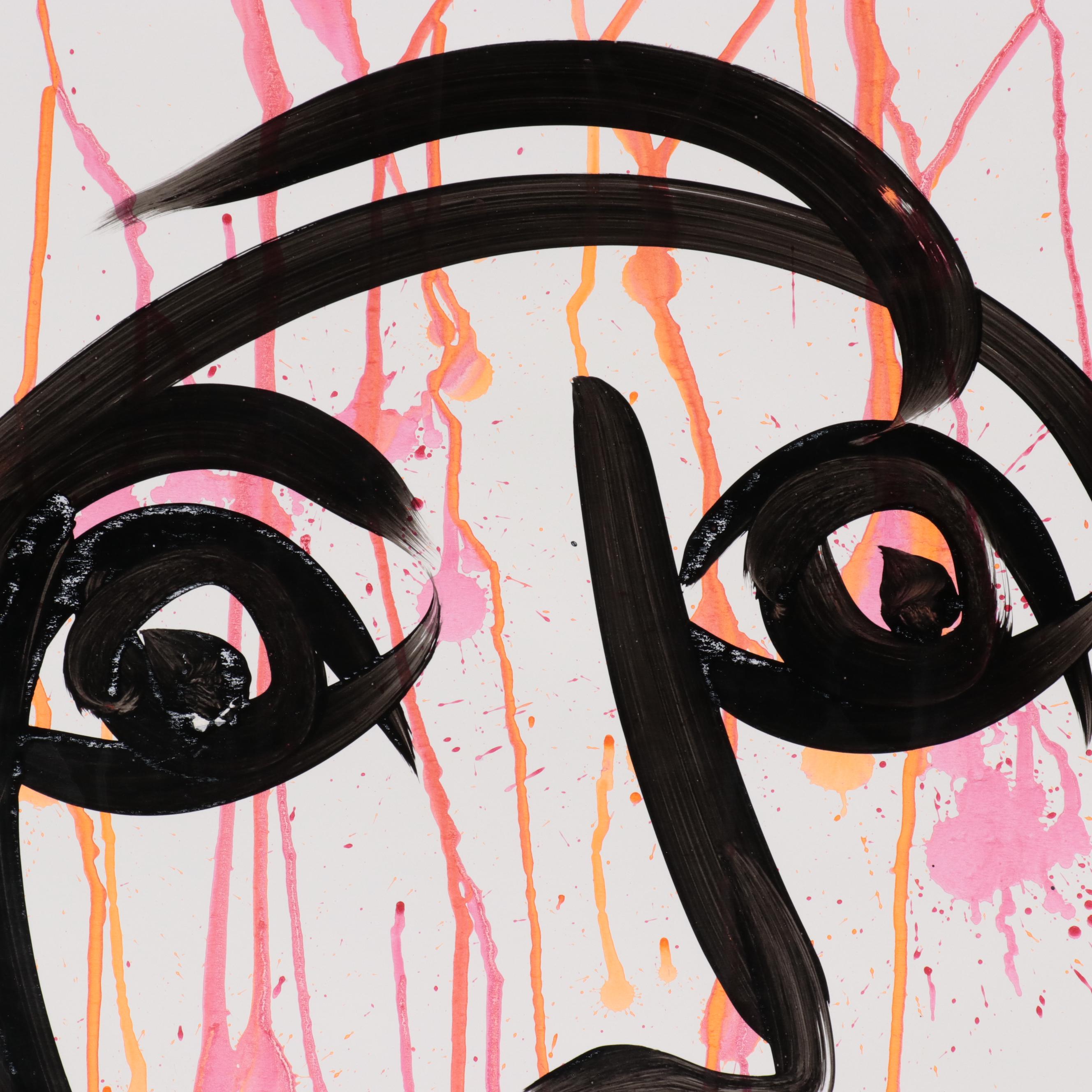 Peter Keil Abstract Portrait Acrylic Painting