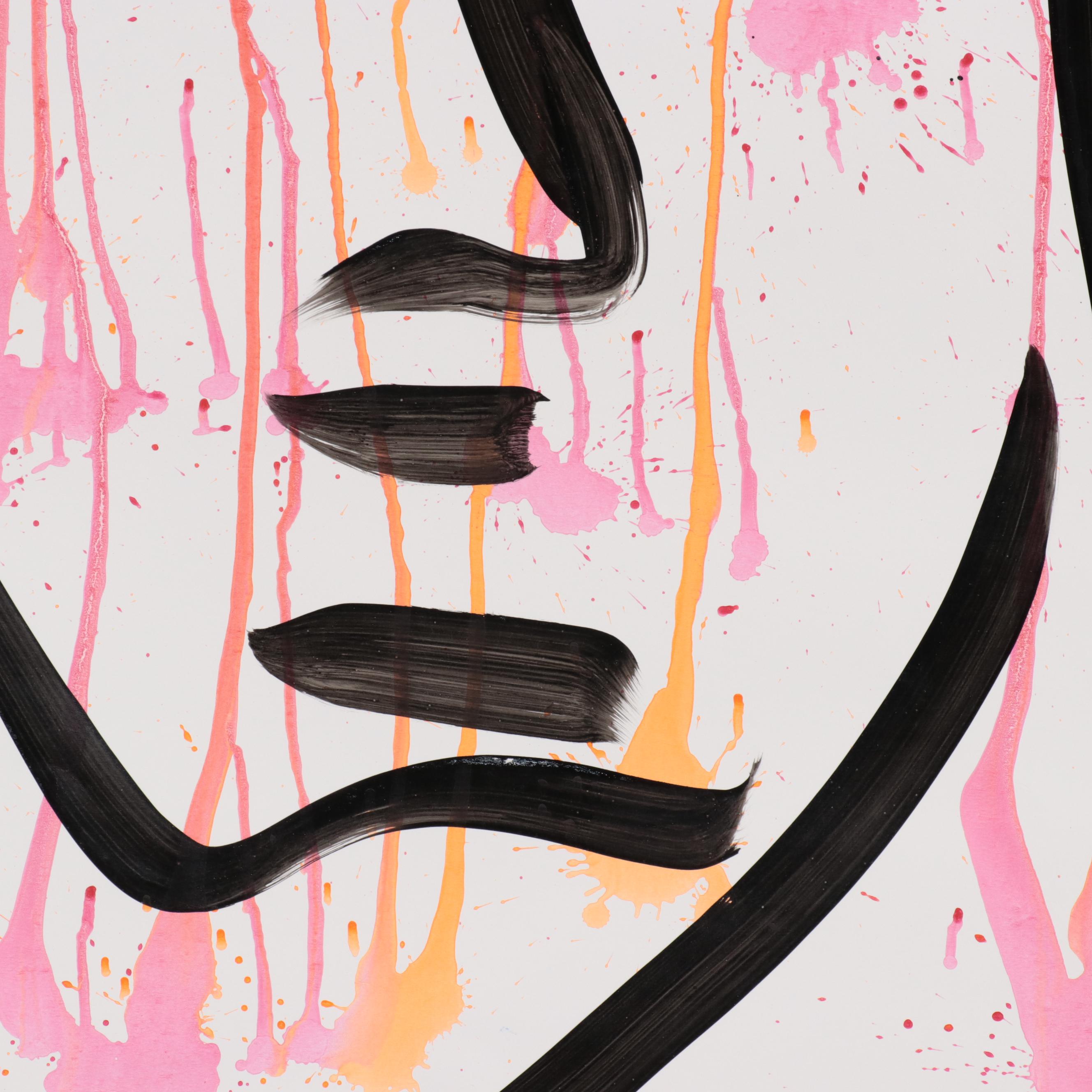 Peter Keil Abstract Portrait Acrylic Painting