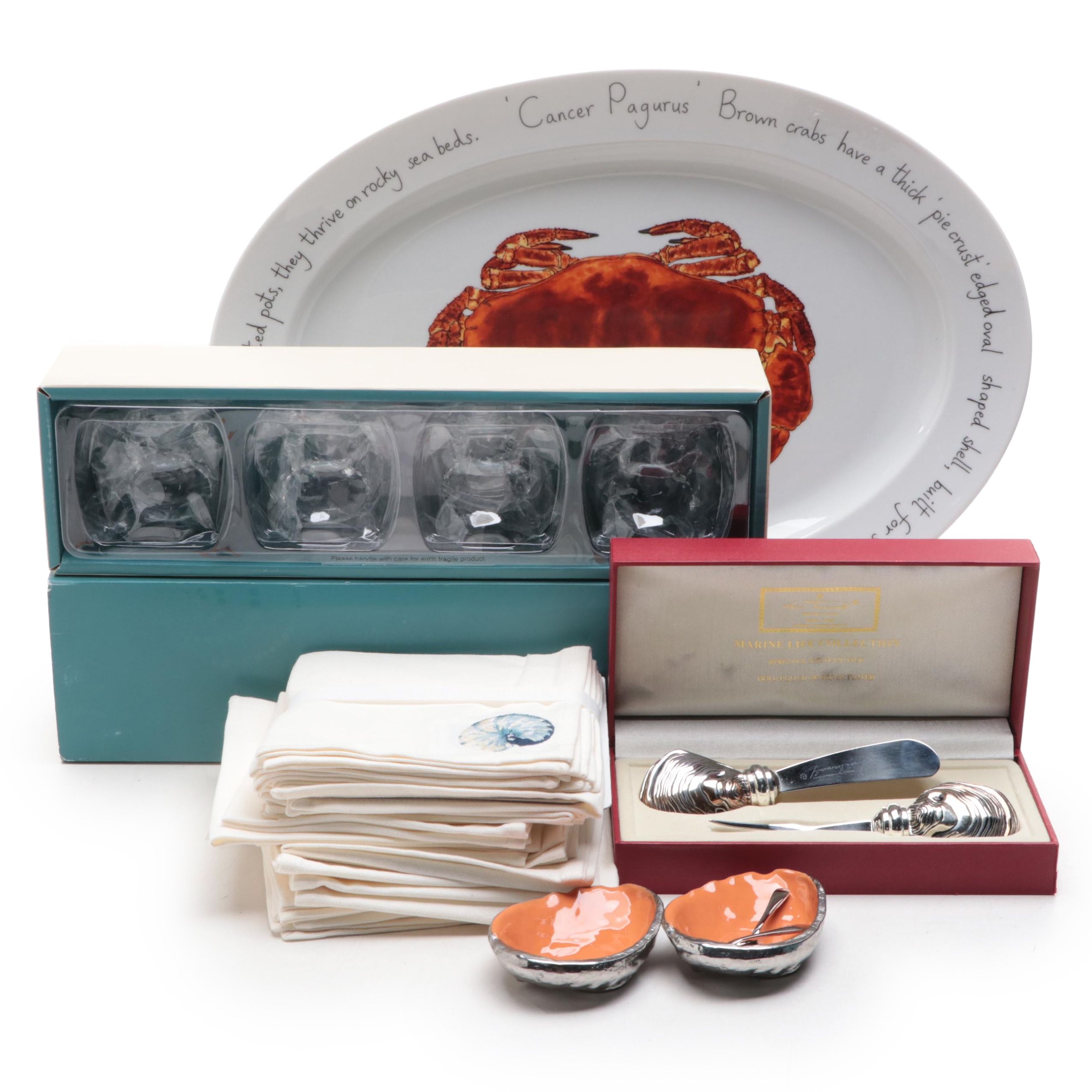 Marine Animal Themed Tableware Including Richard Bramble Serving Platter