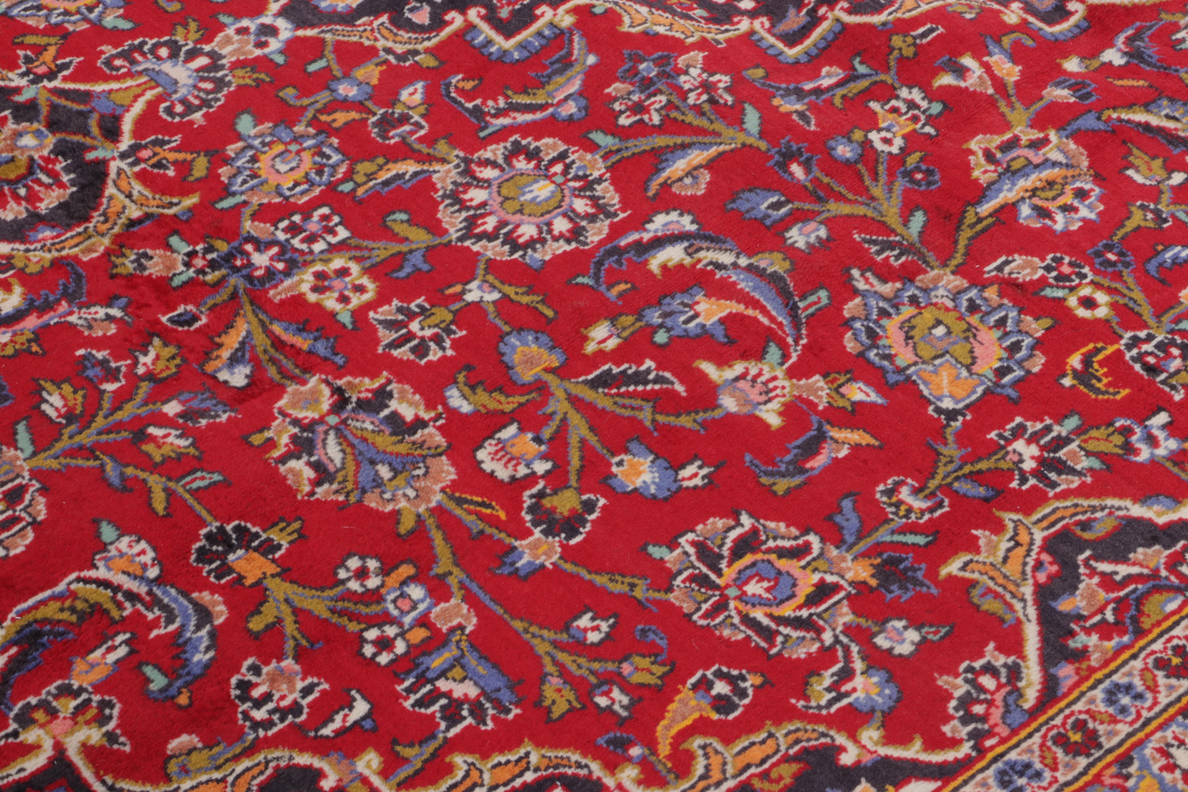 9' x 13' Hand-Knotted Persian Kashan Area Rug