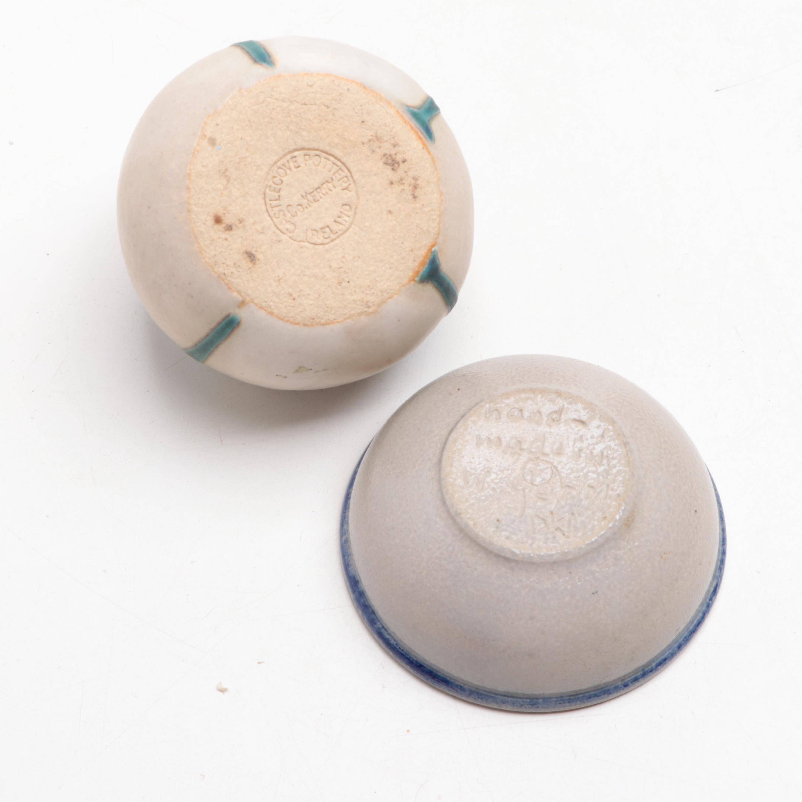 Stoneware Crocks and Jugs with Ceramic Bud Vase and Bowl