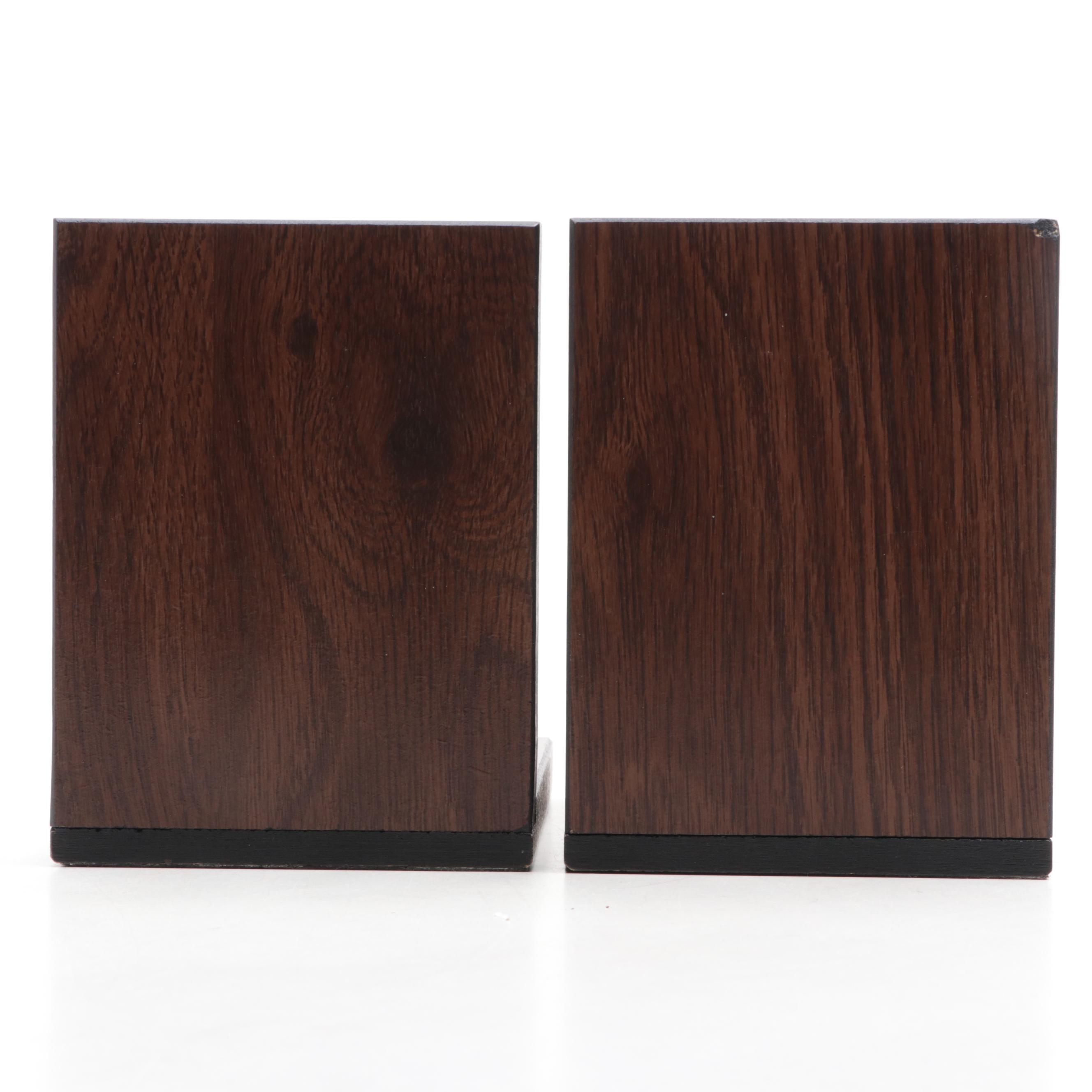 Pair of Wooden Driver Heads as Bookends