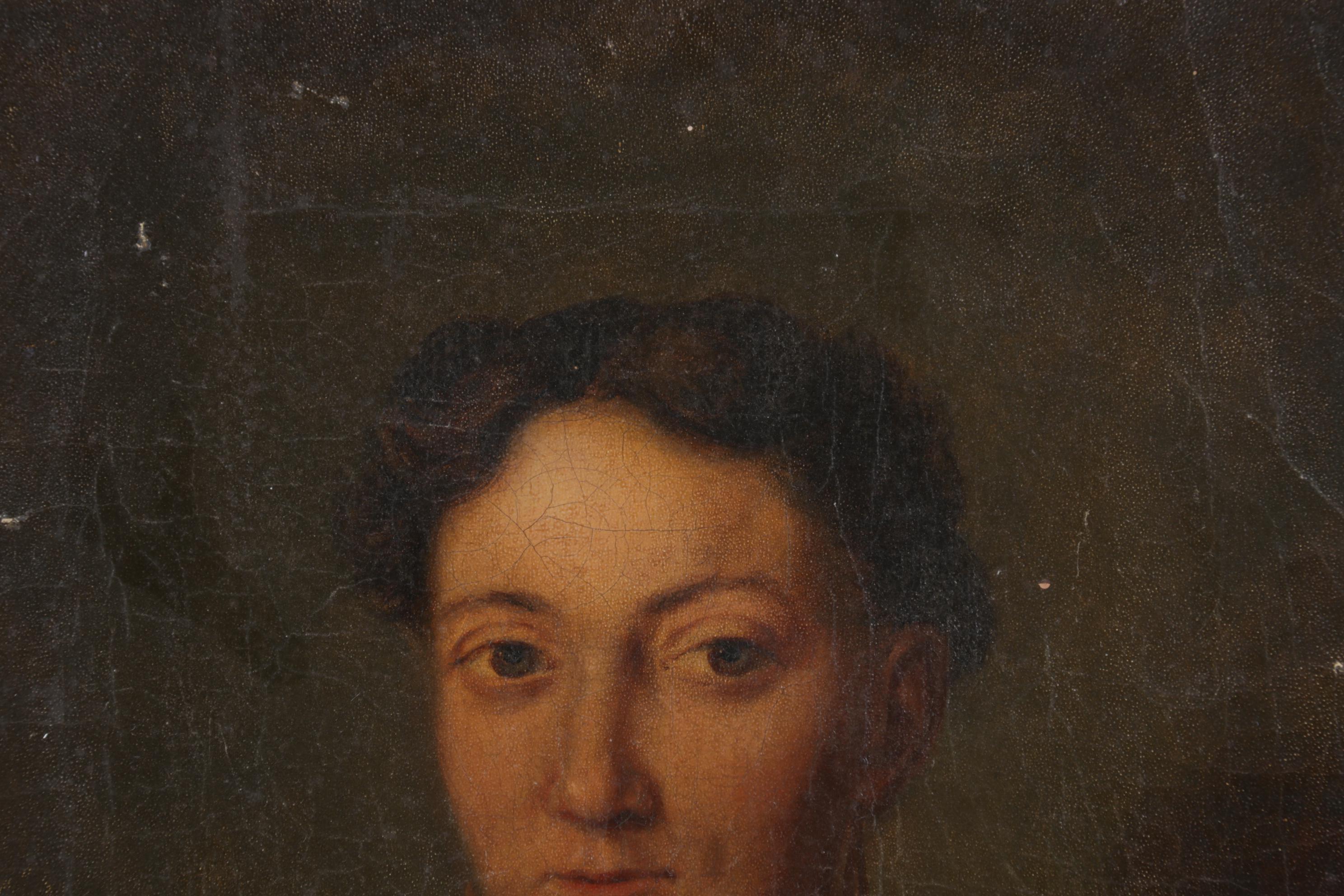 English School Portrait Oil Painting of a Lady, 19th Century
