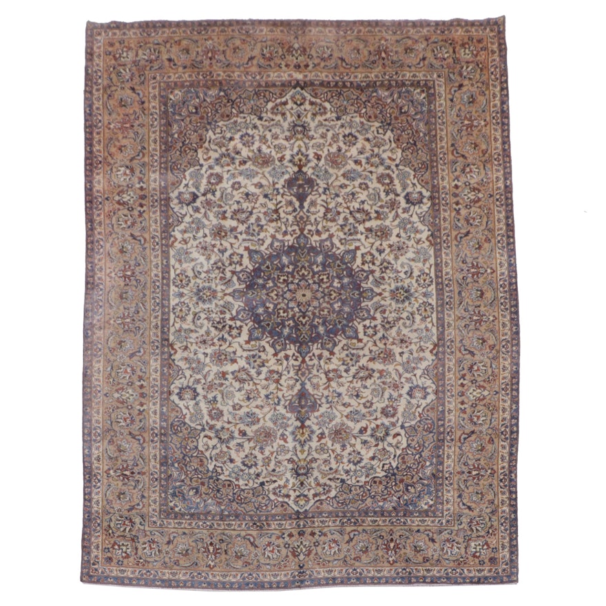 9'6 x 13'8 Hand-Knotted Persian Nain Room Sized Rug