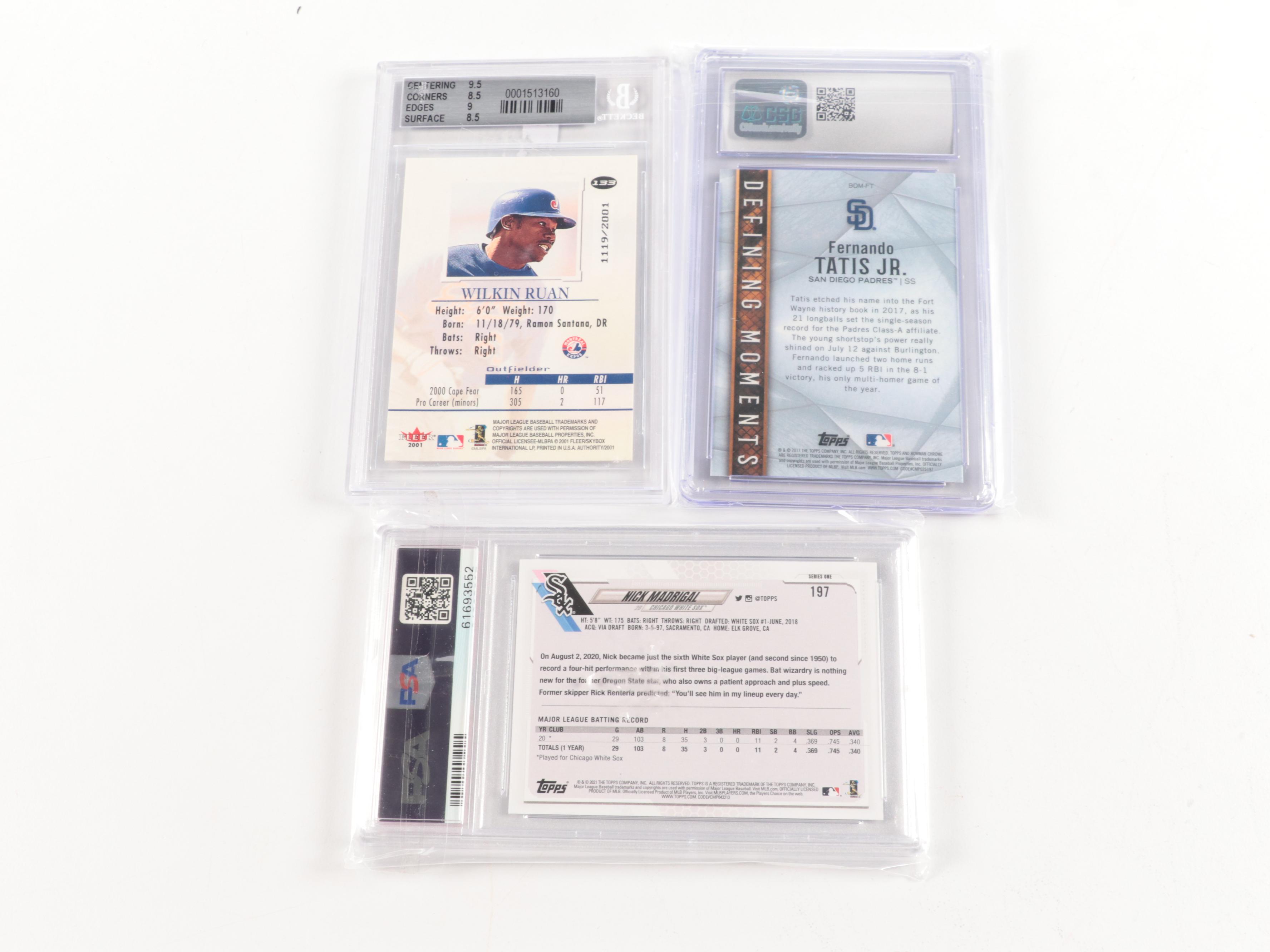 Fernando Tatis Jr. Bowman Draft Graded with Other Sports Cards, 1990s–2020s