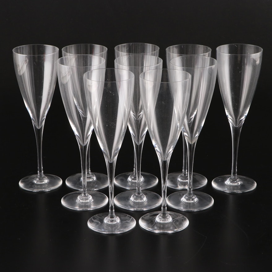 Baccarat "Dom Perignon" Crystal Claret Wine Glasses