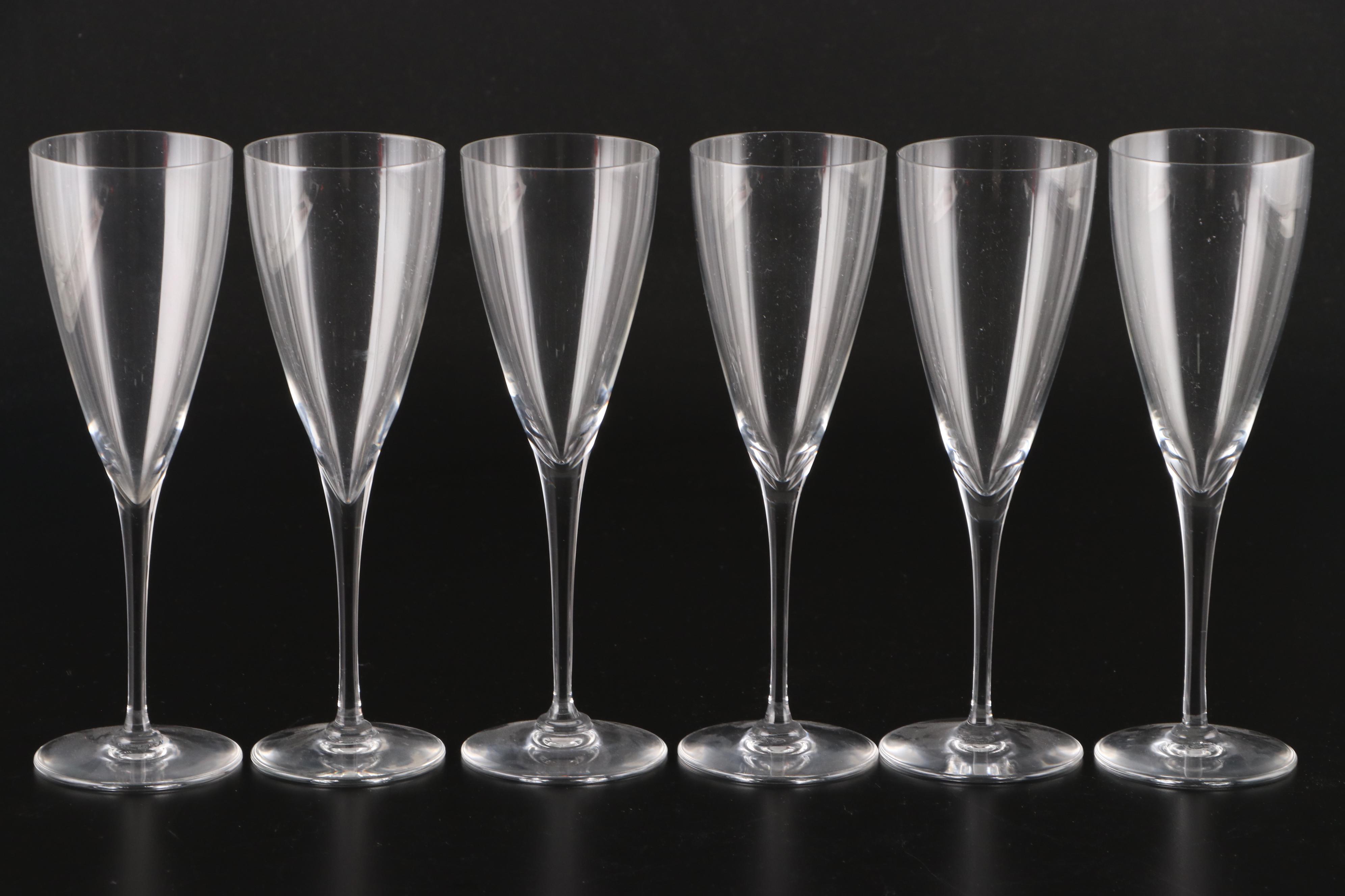 Baccarat "Dom Perignon" Crystal Claret Wine Glasses
