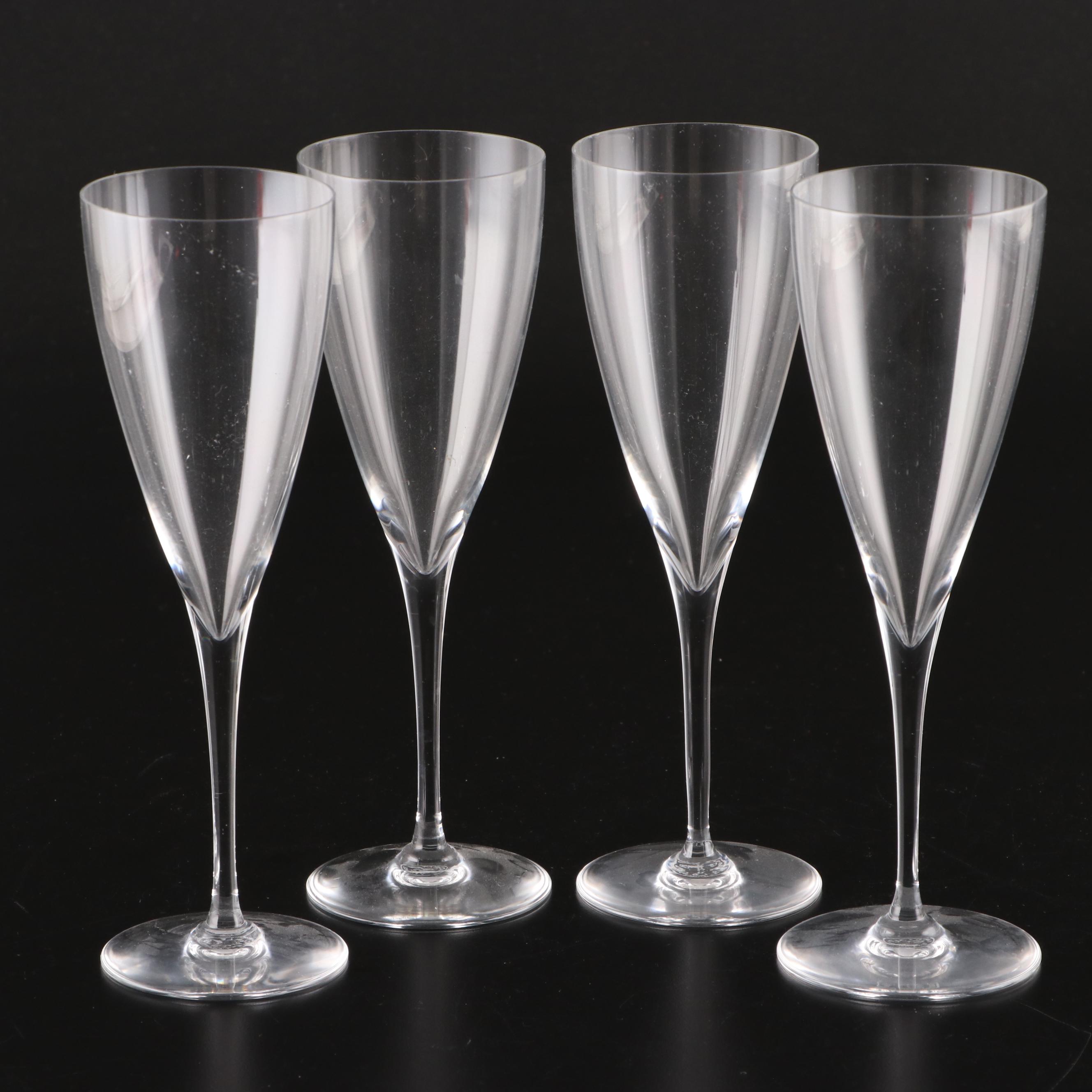 Baccarat "Dom Perignon" Crystal Claret Wine Glasses