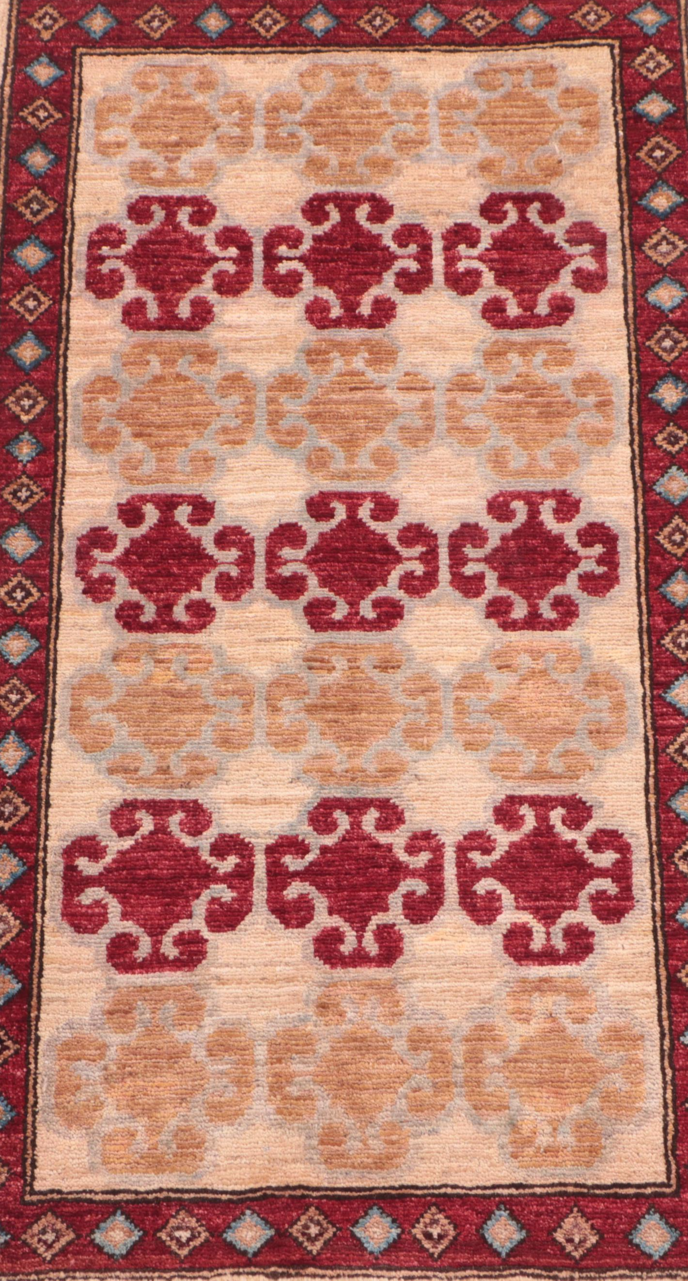 1'9 x 3'6 Hand-Knotted Caucasian Kazak-Style Accent Rug