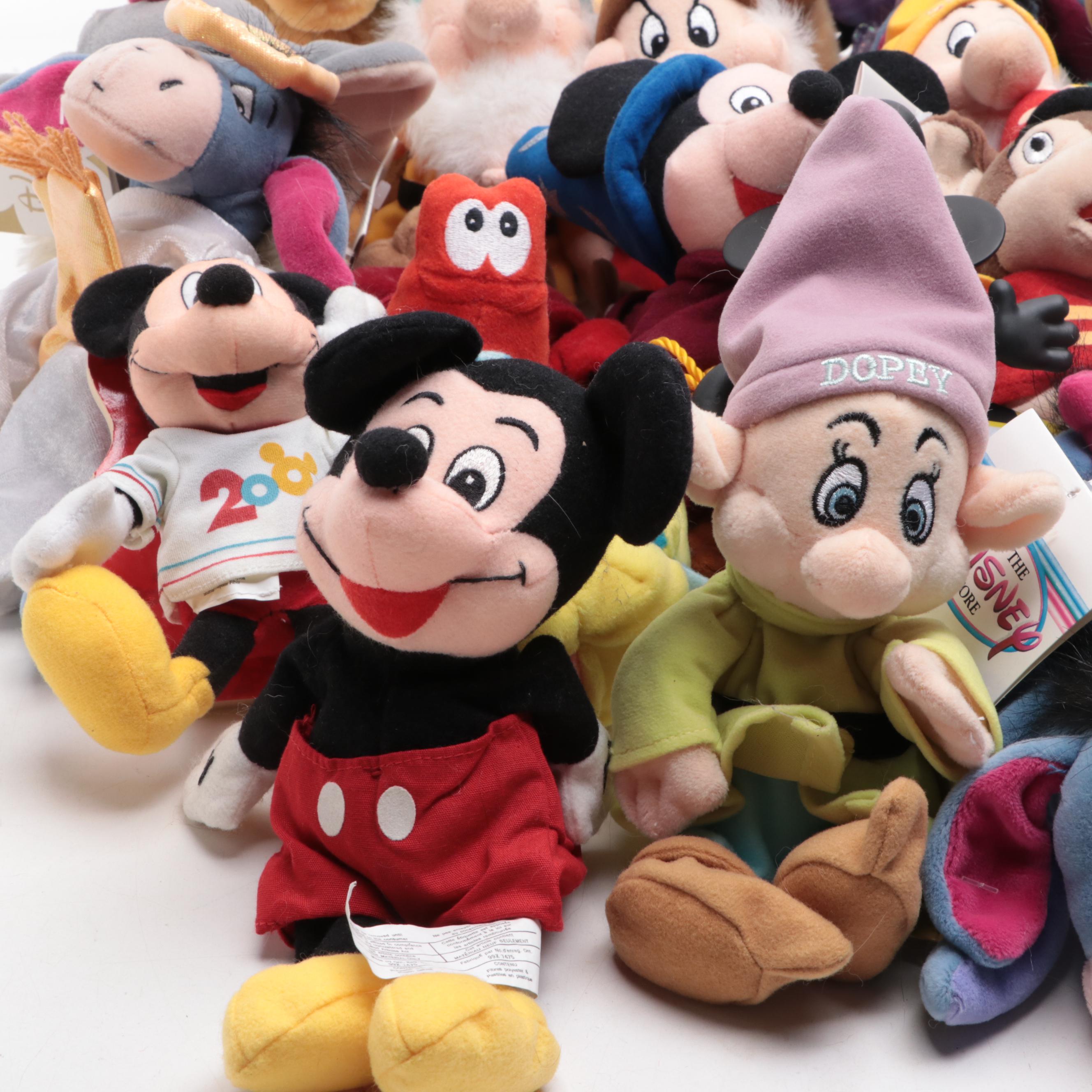 Disney Eeyore, Mickey Mouse, Nala with Other Stuffed Toys and Figures