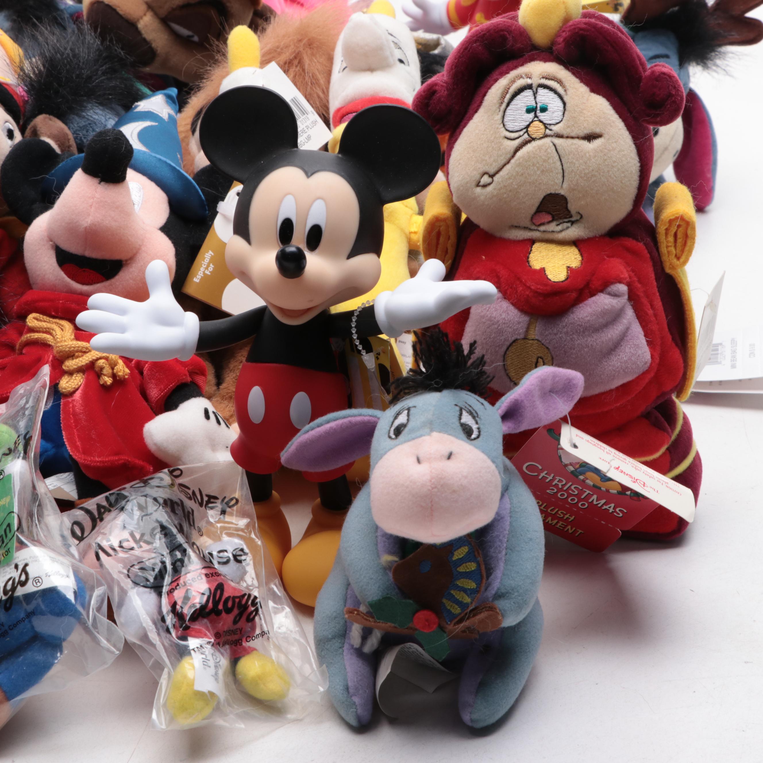 Disney Eeyore, Mickey Mouse, Nala with Other Stuffed Toys and Figures
