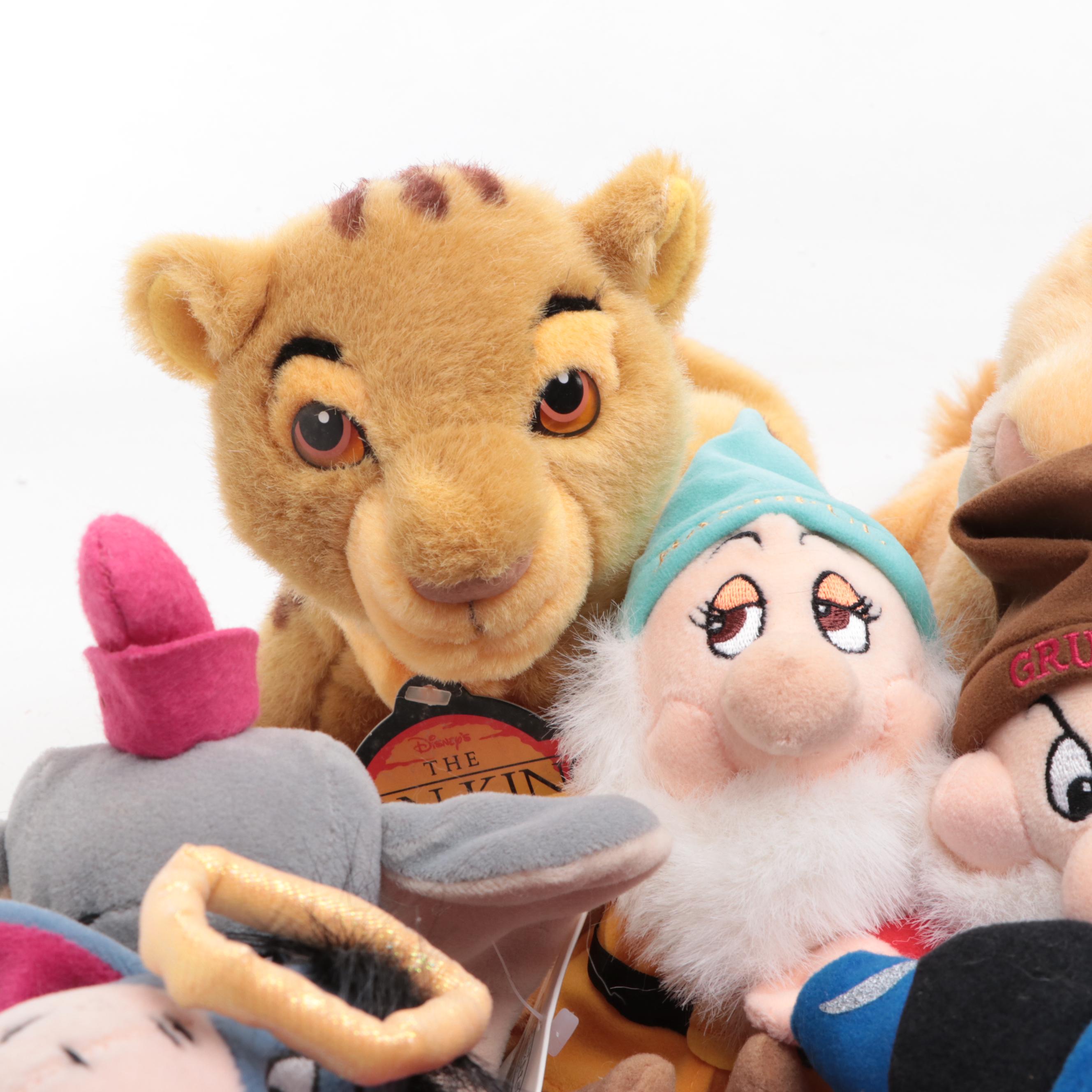 Disney Eeyore, Mickey Mouse, Nala with Other Stuffed Toys and Figures