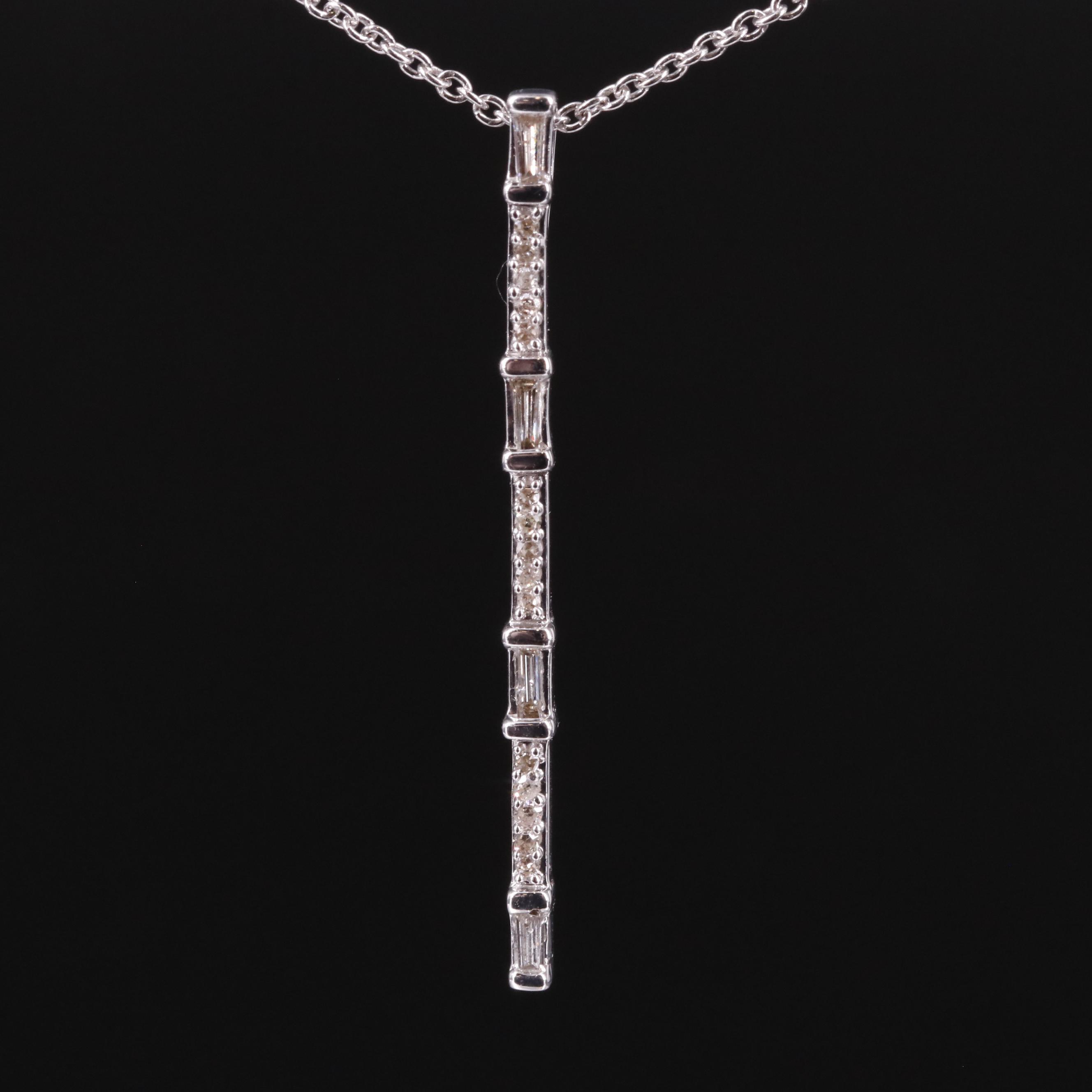 Sterling Diamond Pendant Necklace