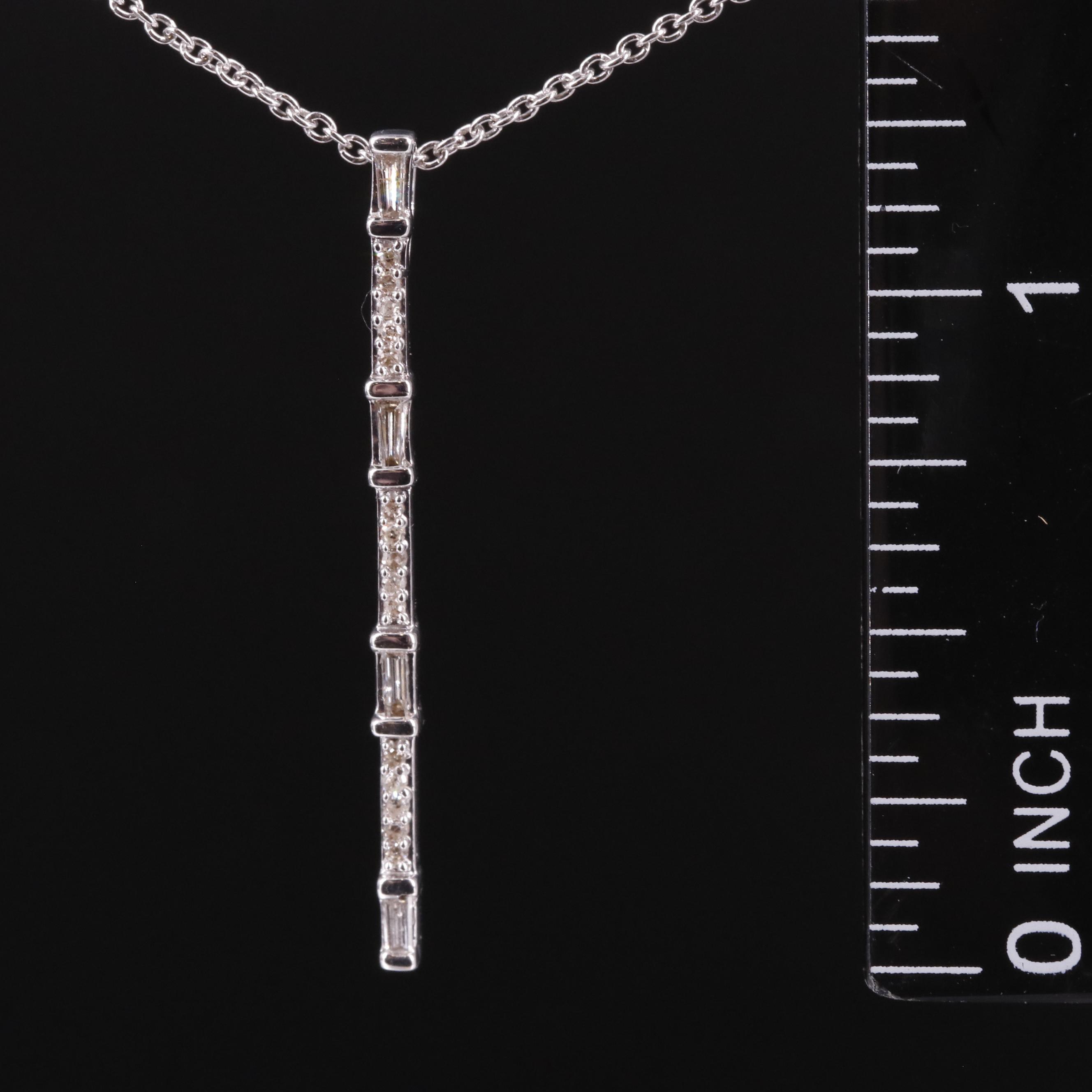 Sterling Diamond Pendant Necklace