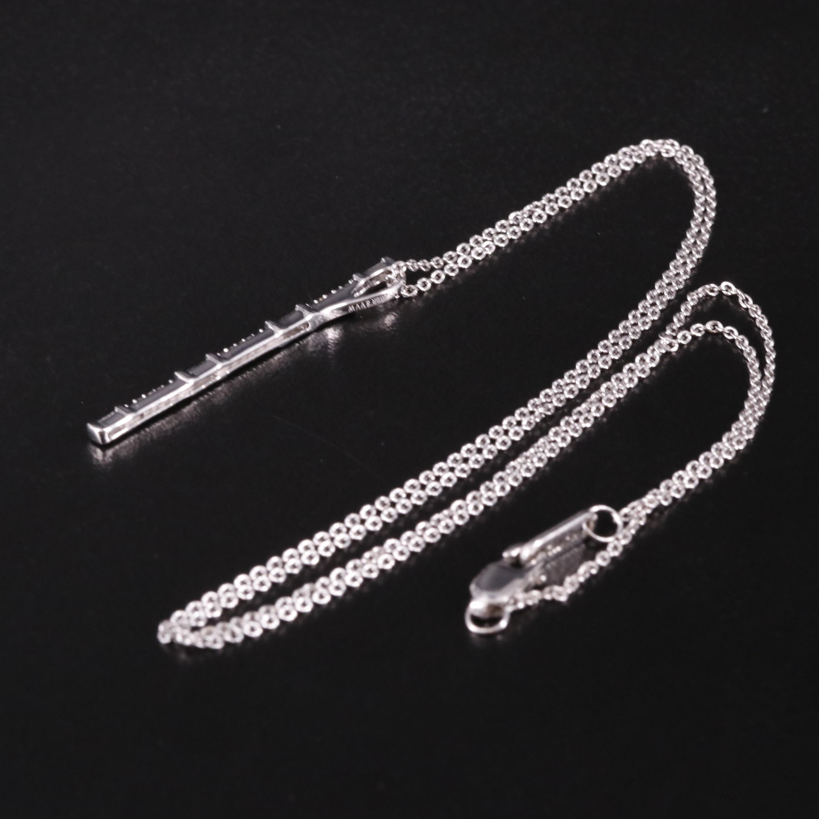 Sterling Diamond Pendant Necklace