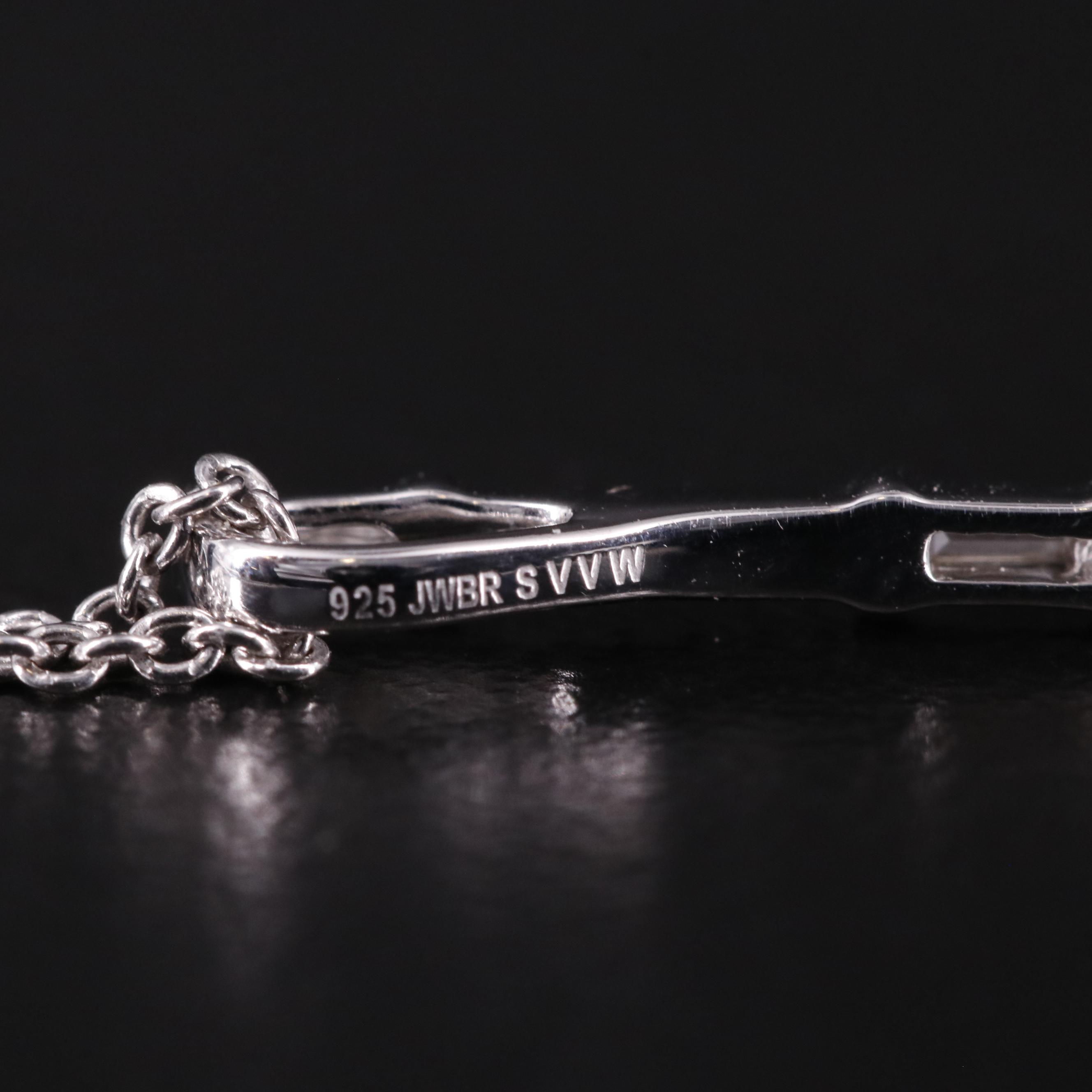 Sterling Diamond Pendant Necklace