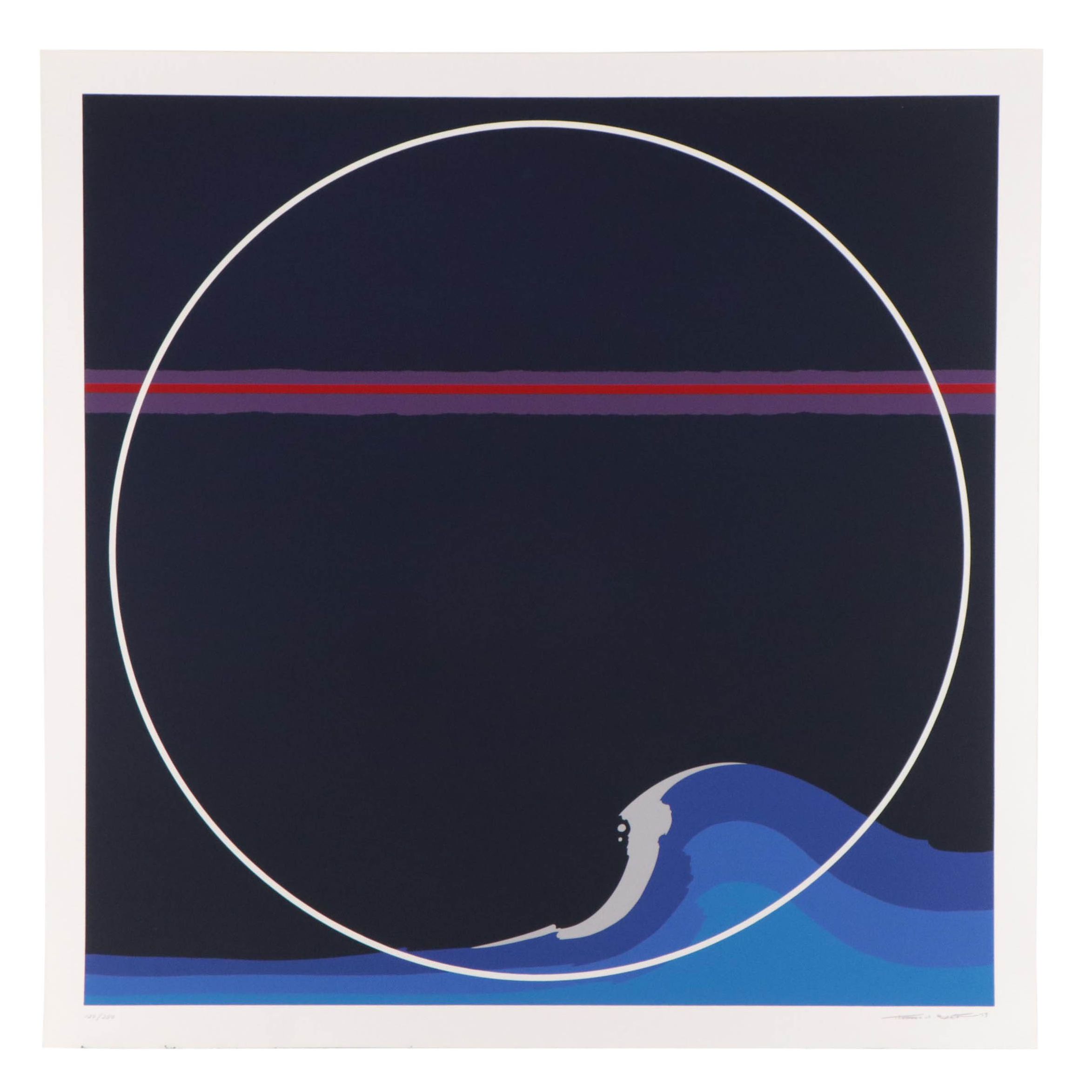 Thomas Whelan Benton Serigraph "White Cap," 1979