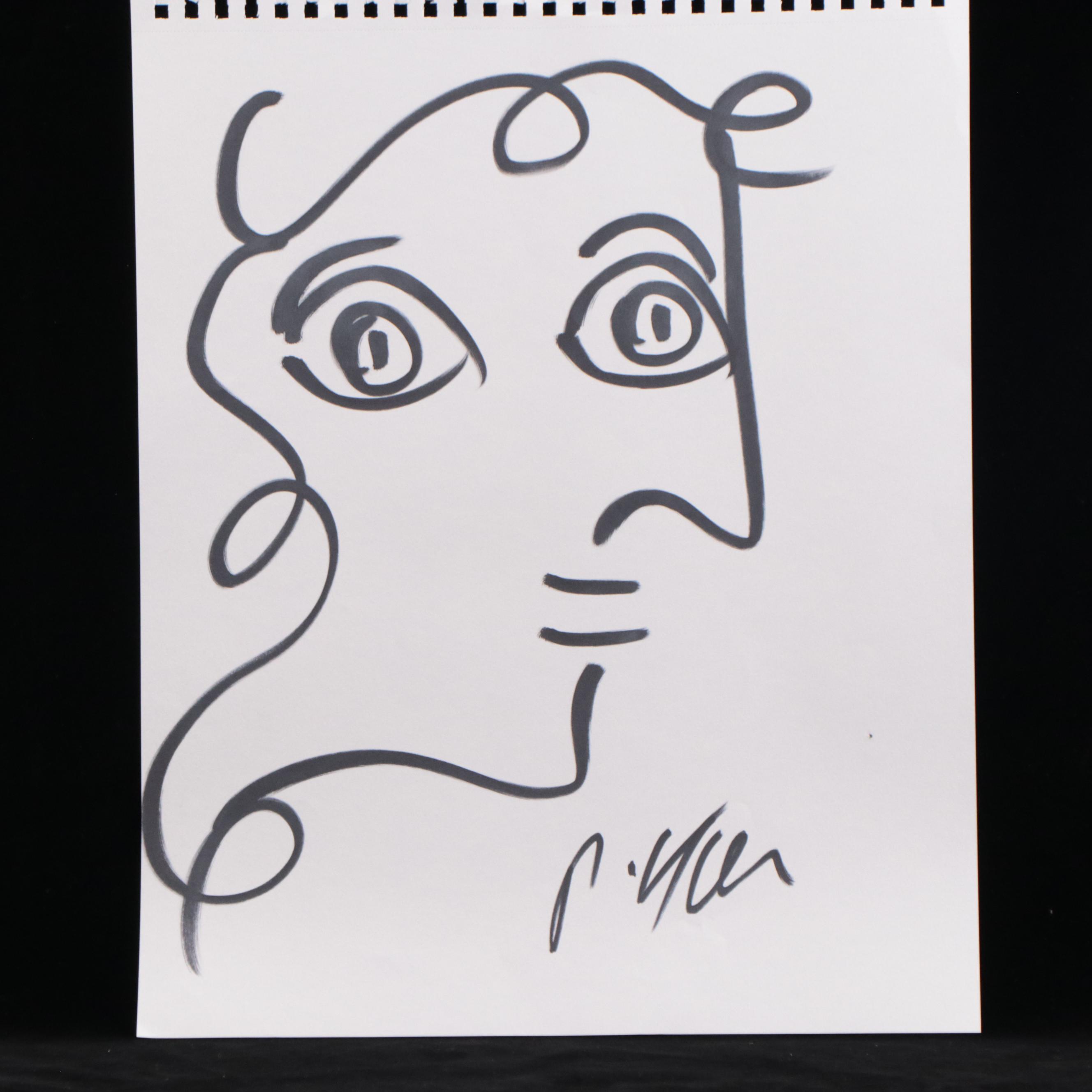 Peter Keil Abstract Ink Portraits