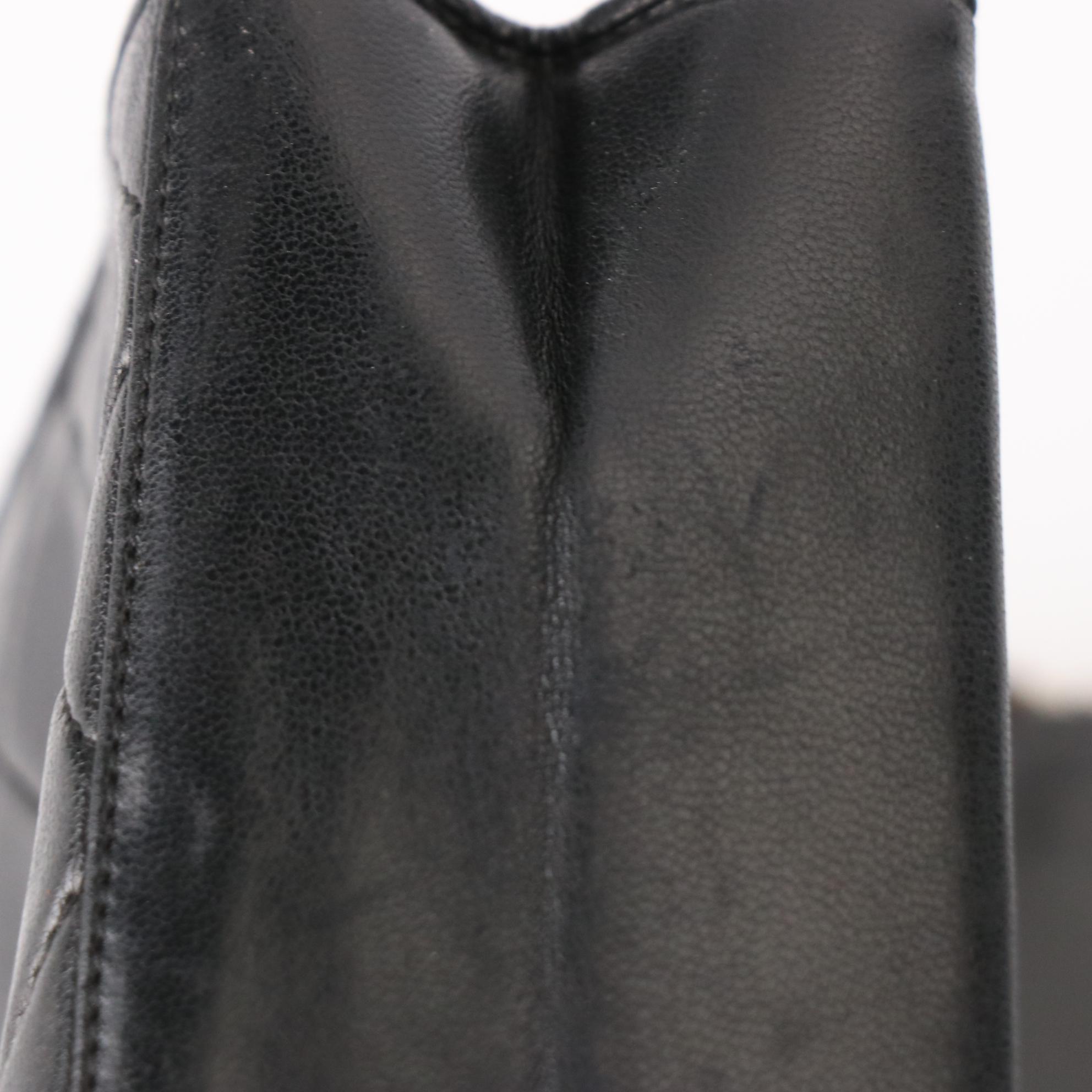 Chanel CC Small Flap Shoulder Bag in Black Quilted Lambskin Leather