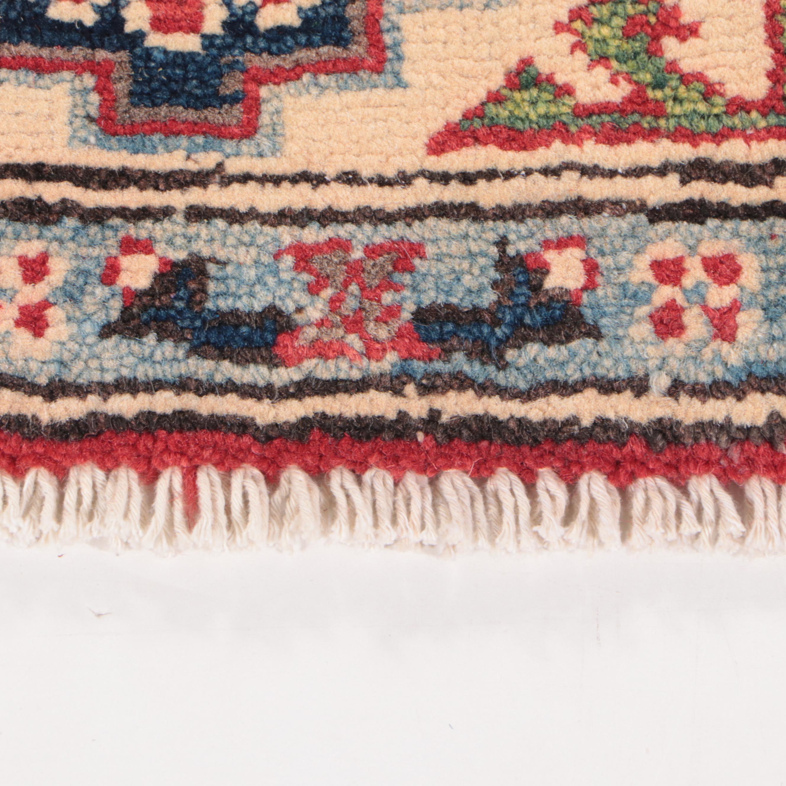 2'10 x 4'3 Hand-Knotted Afghan Kazak Accent Rug