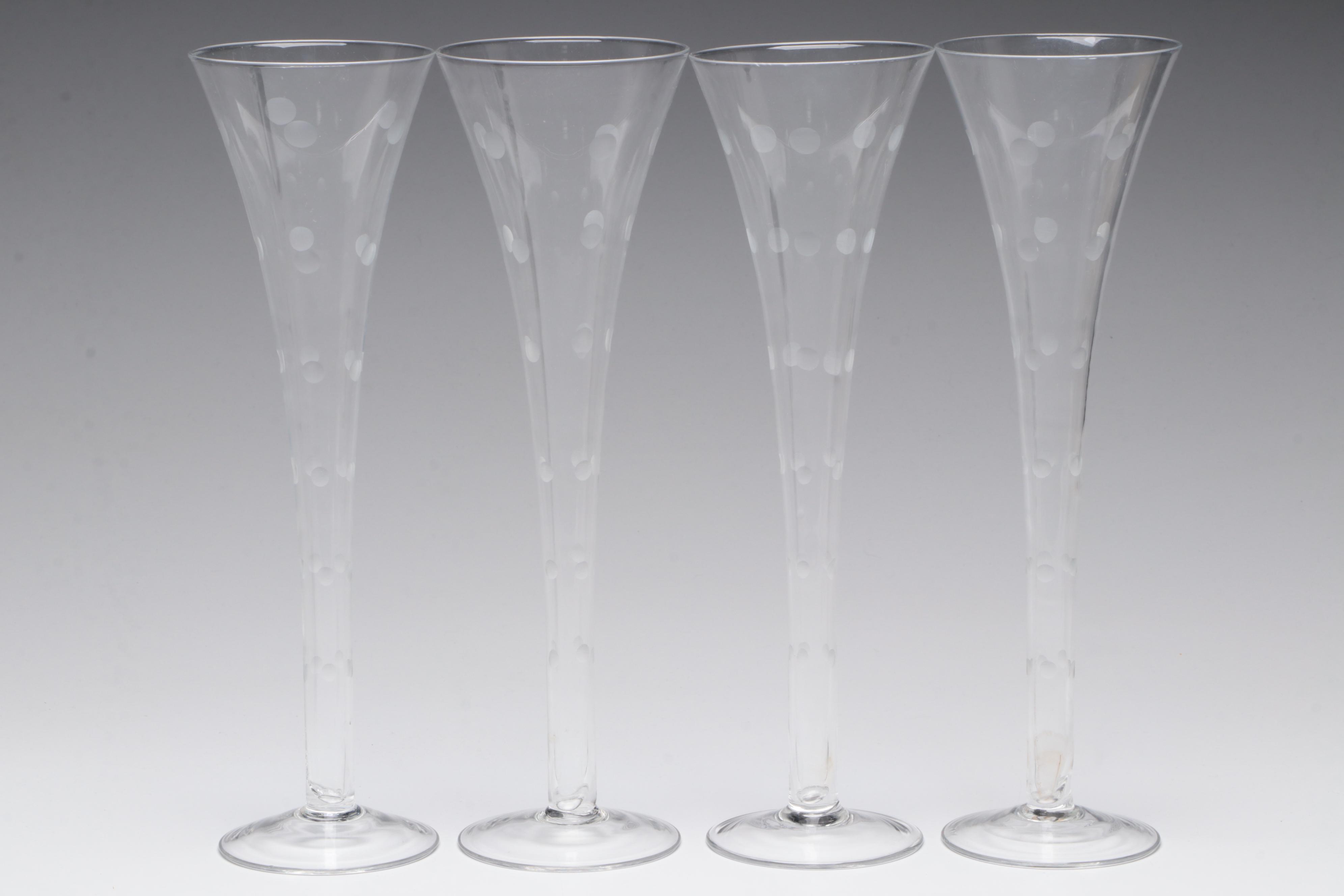 Disney Parks Mickey Mouse Etched Glass Stemware with More Glass Stemware