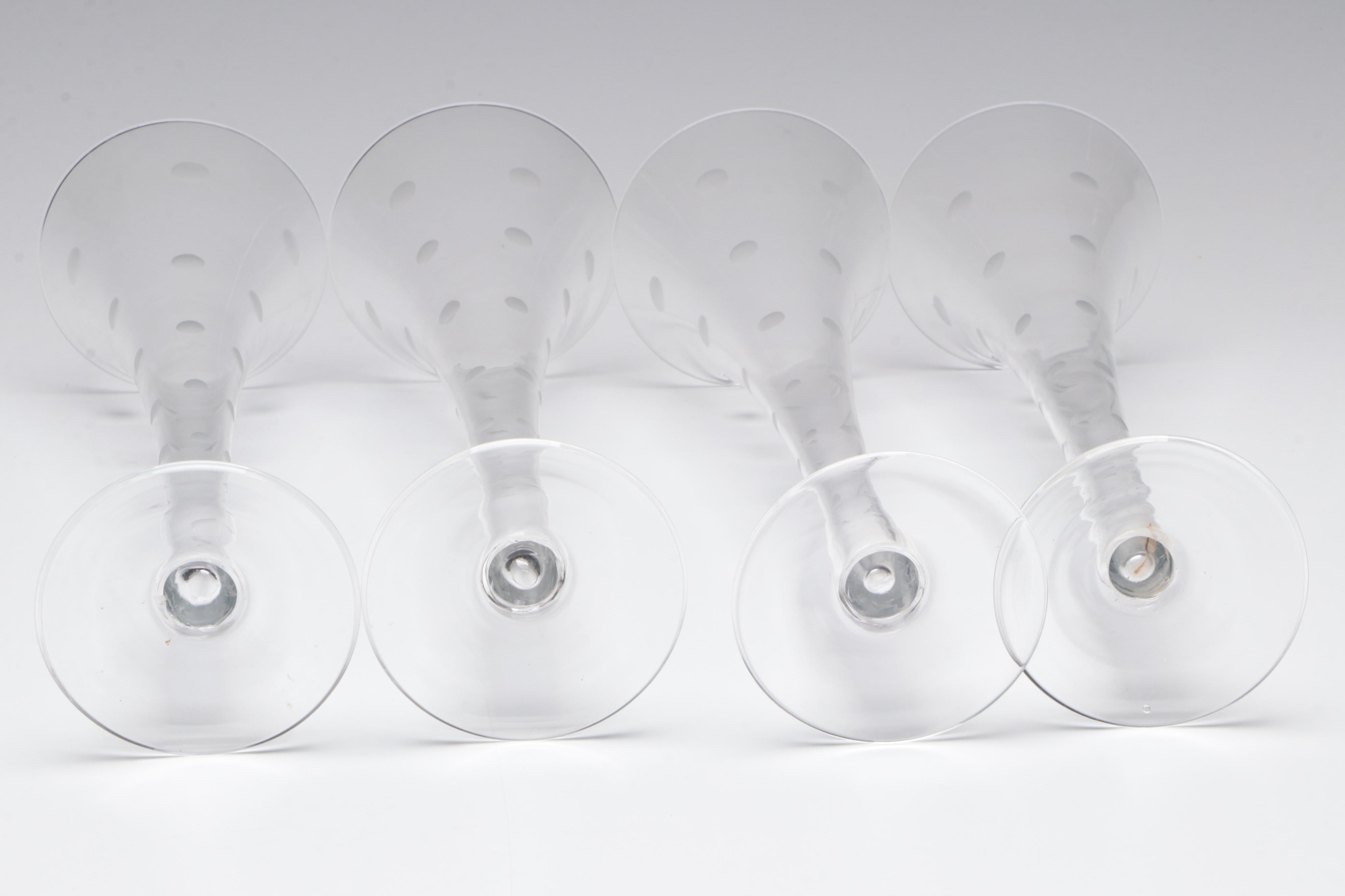 Disney Parks Mickey Mouse Etched Glass Stemware with More Glass Stemware