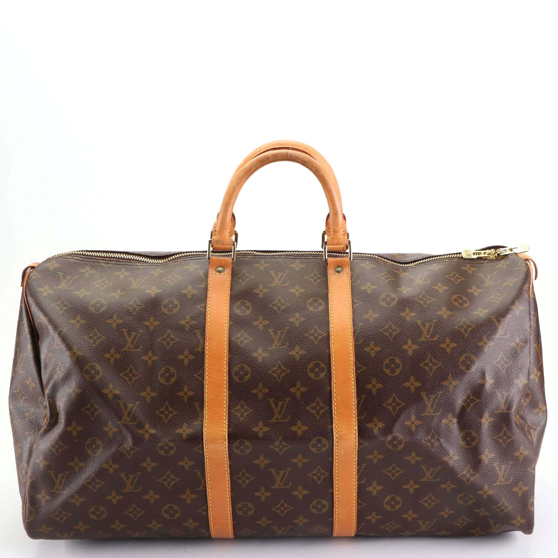 Louis Vuitton Keepall 55 in Monogram Canvas and Vachetta Leather