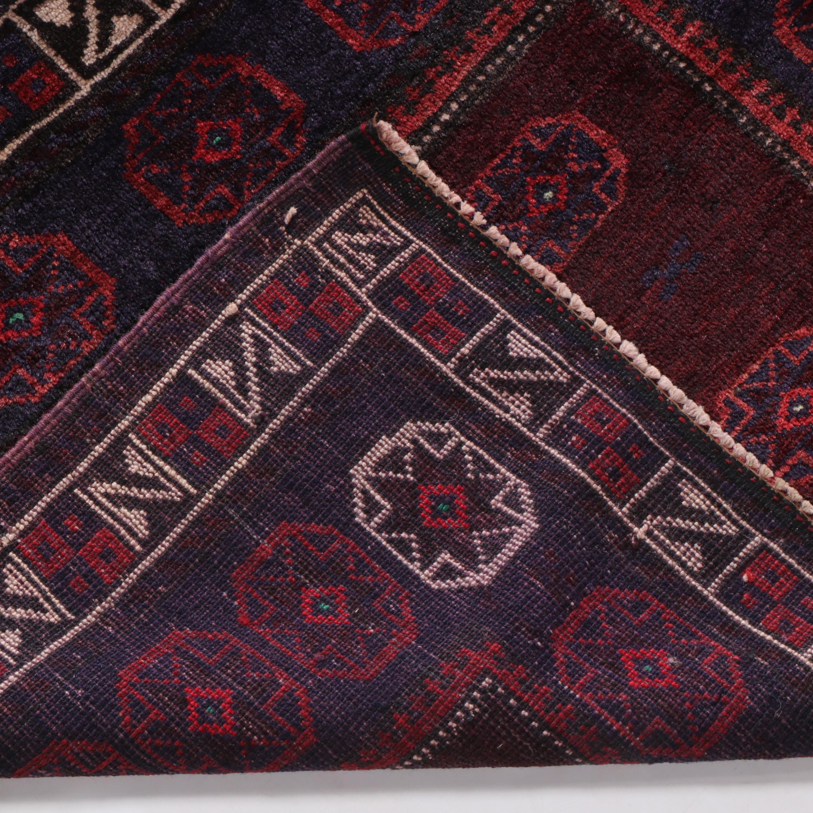 2'1 x 2'8 Hand-Knotted Afghan Bokhara Style Accent Rug