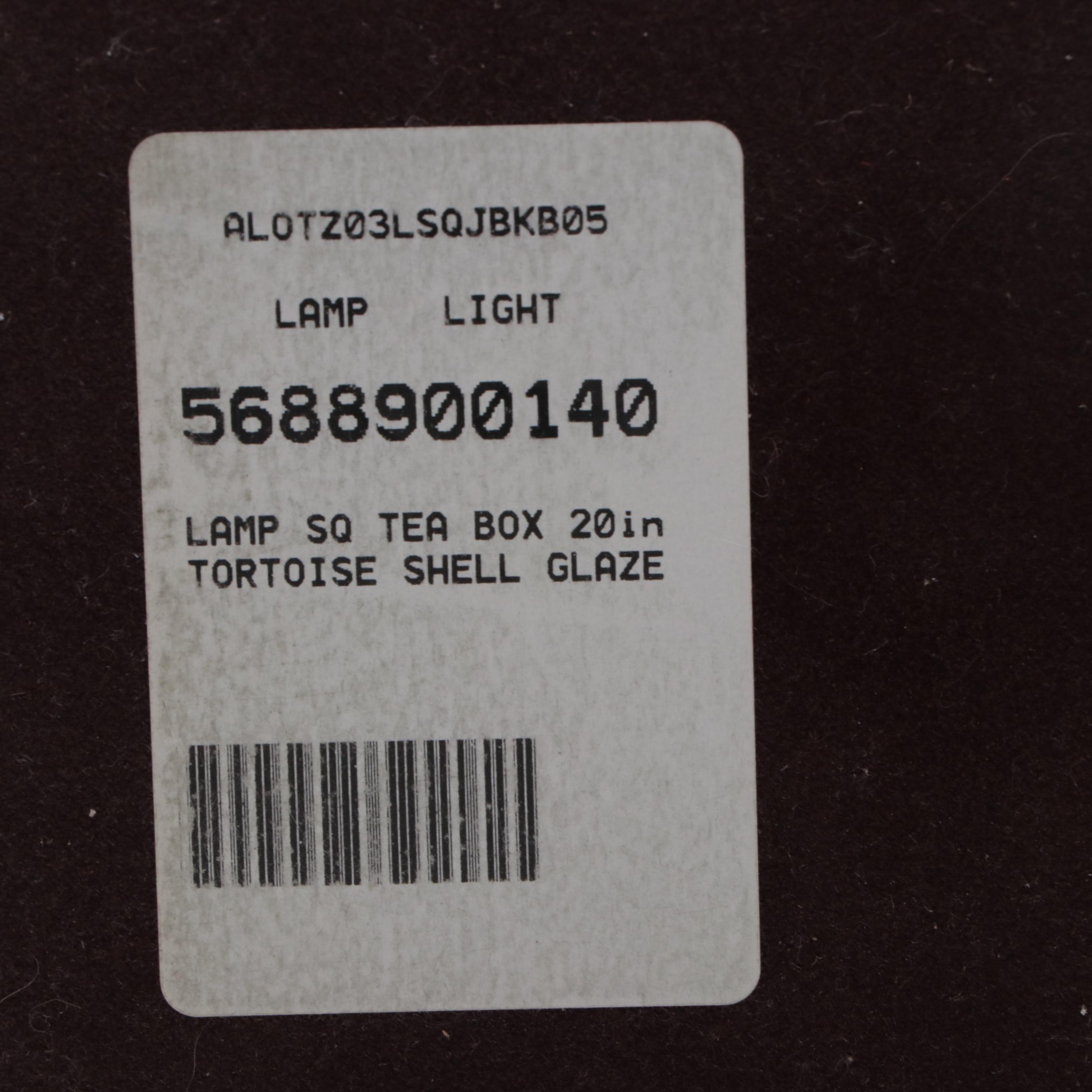 Enameled Distressed Earthenware Tea Canister Shape Table Lamp