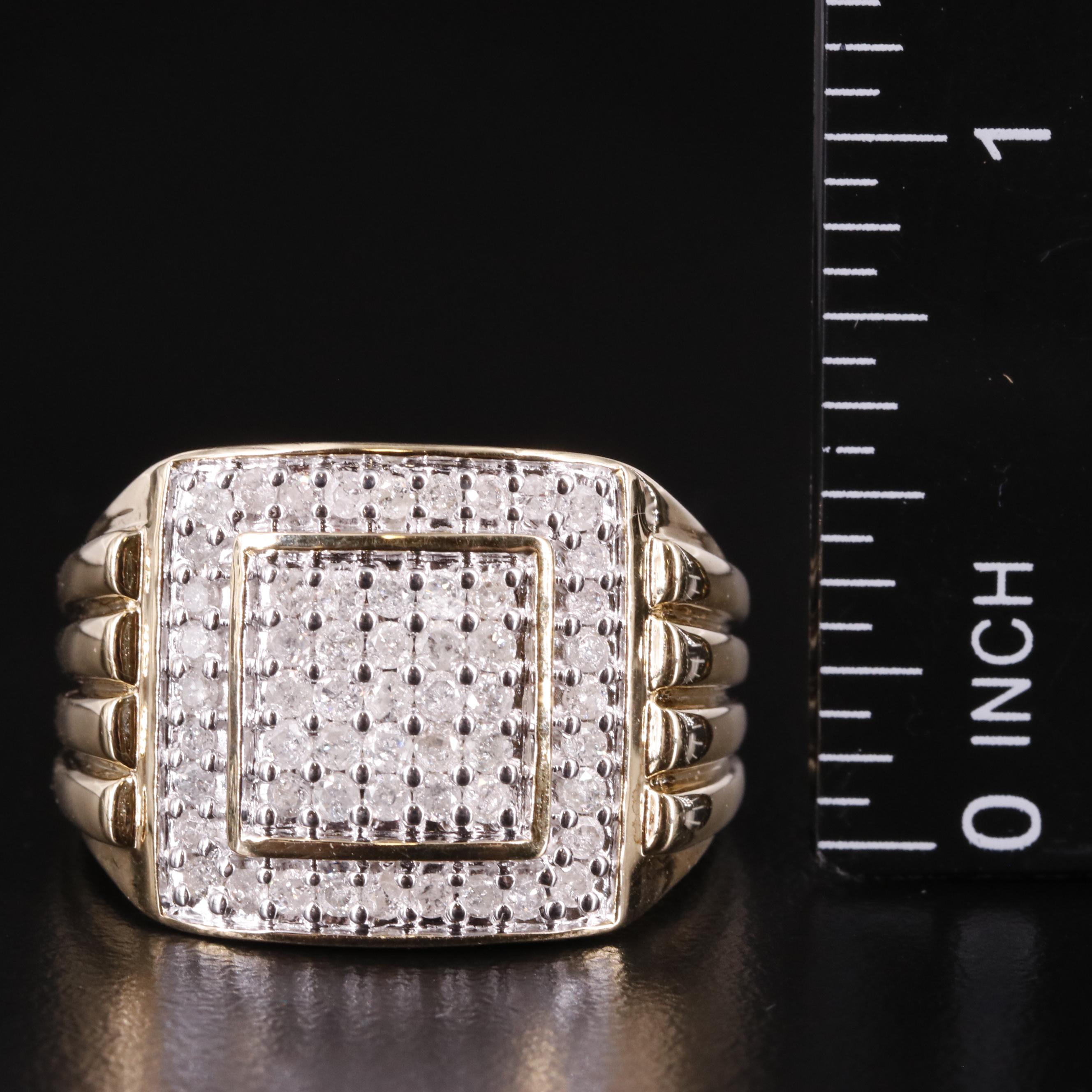 Sterling 1.02 CTW Diamond Block Ring