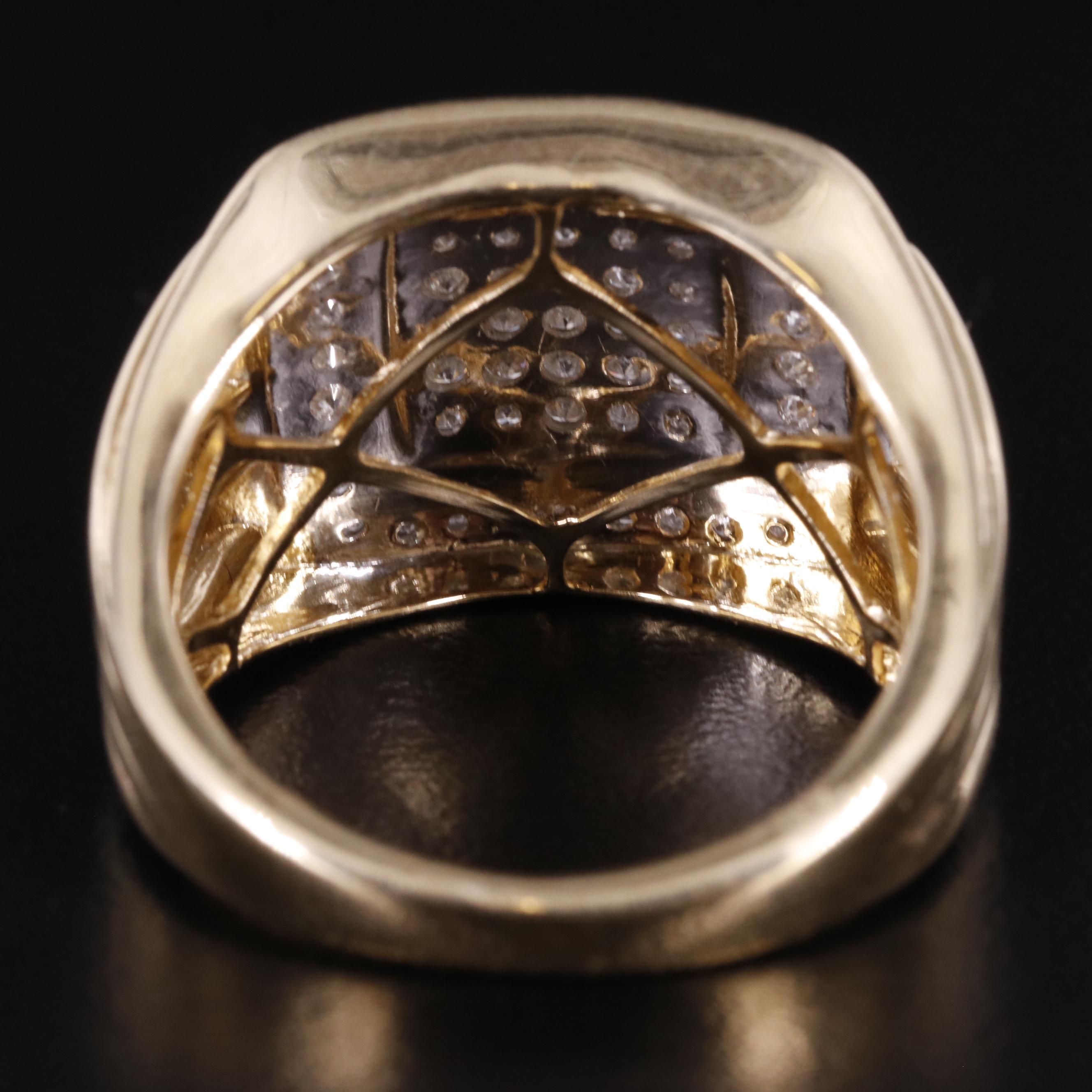 Sterling 1.02 CTW Diamond Block Ring