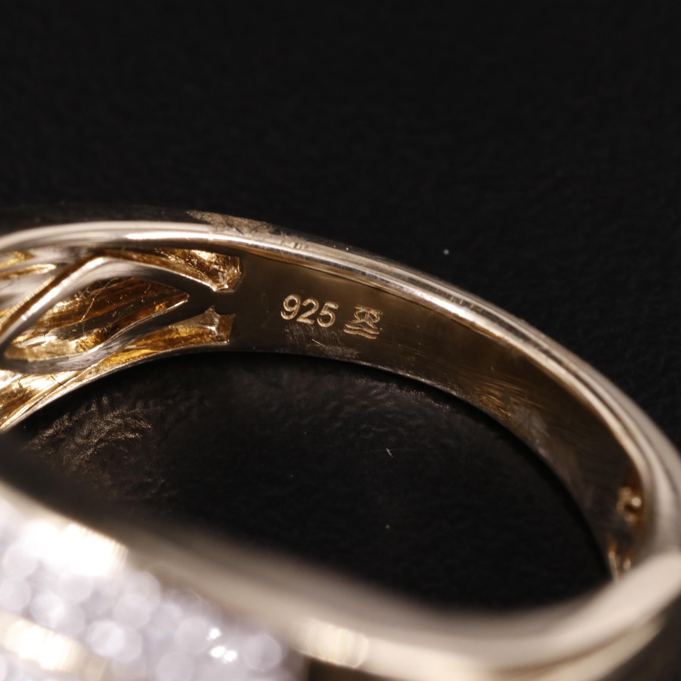 Sterling 1.02 CTW Diamond Block Ring