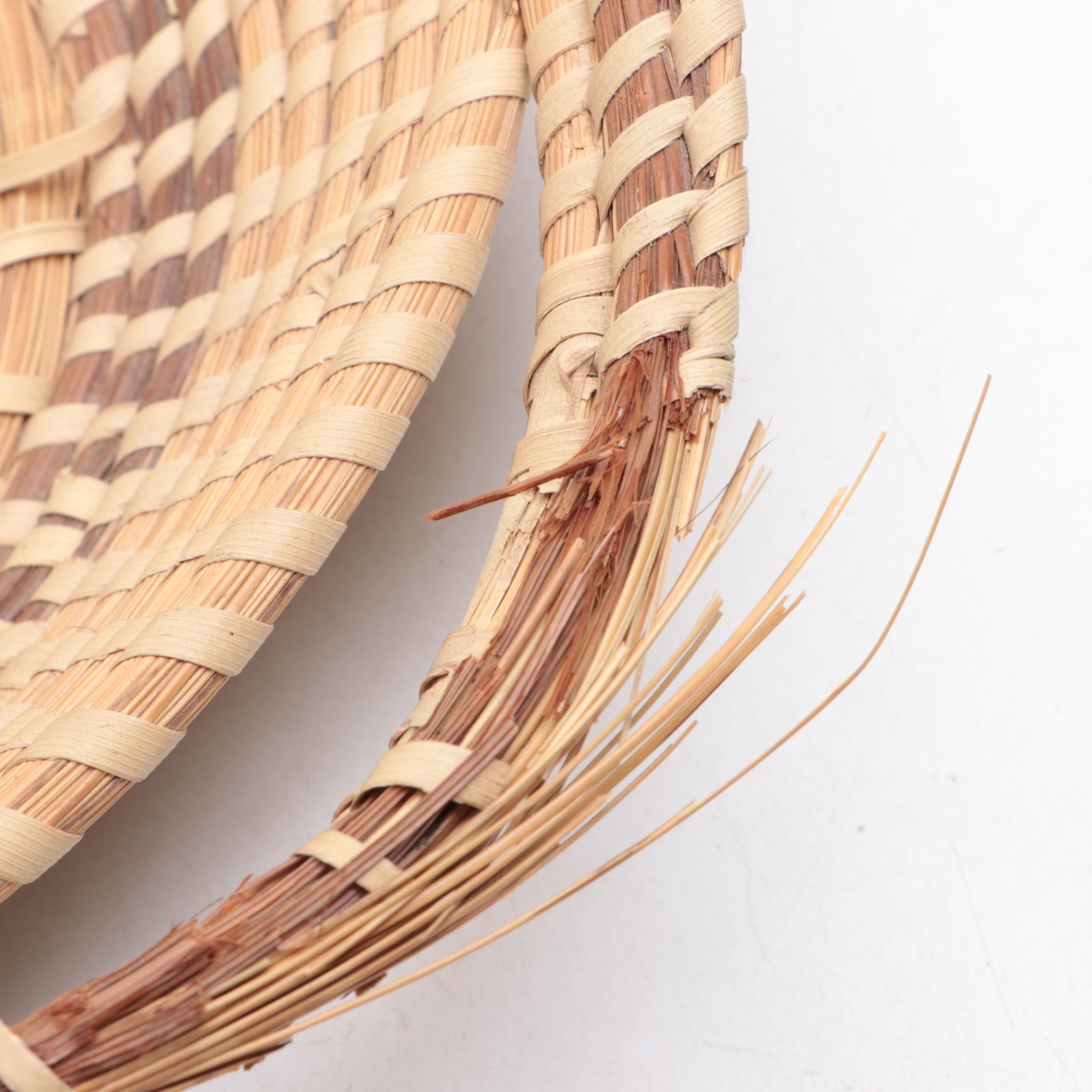 Handwoven Pine Needle and Dyed Grass Baskets