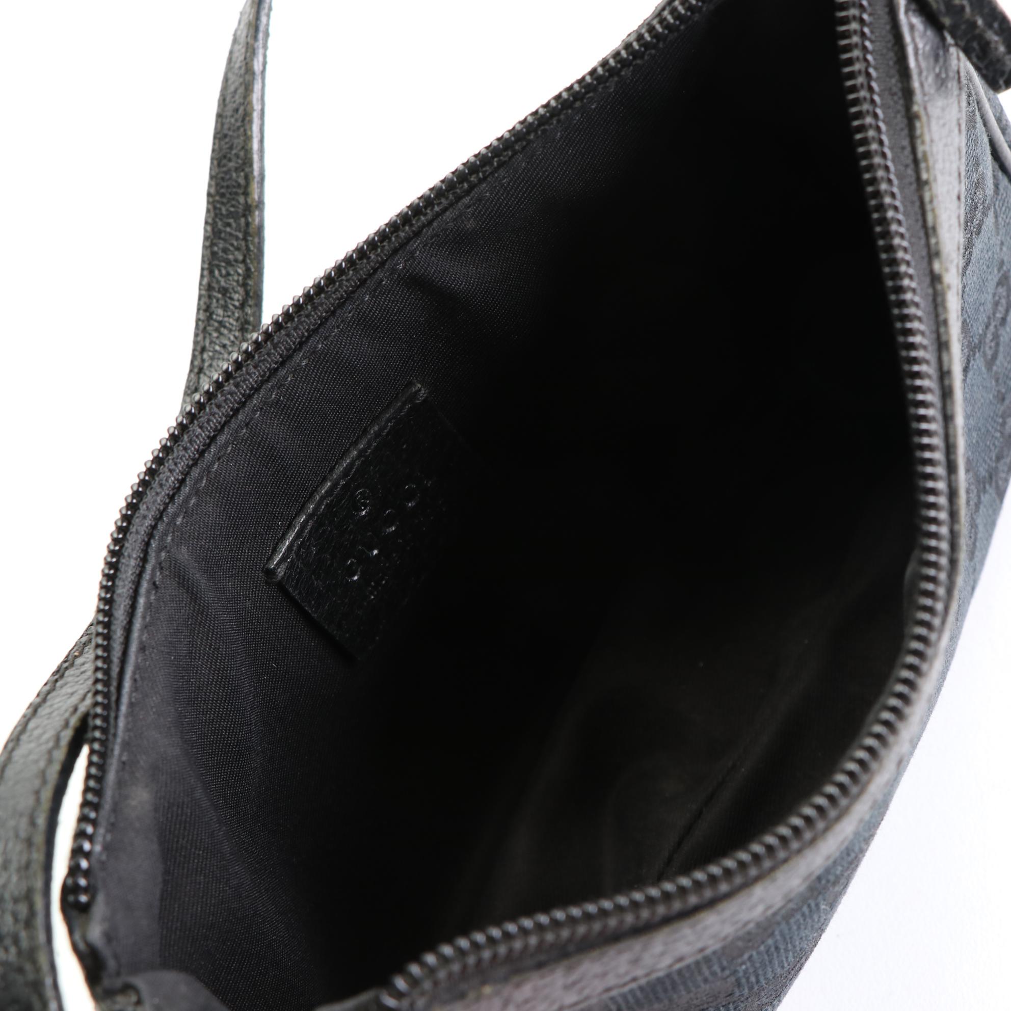 Gucci Icon GG Canvas and Cinghiale Leather Pochette Bag