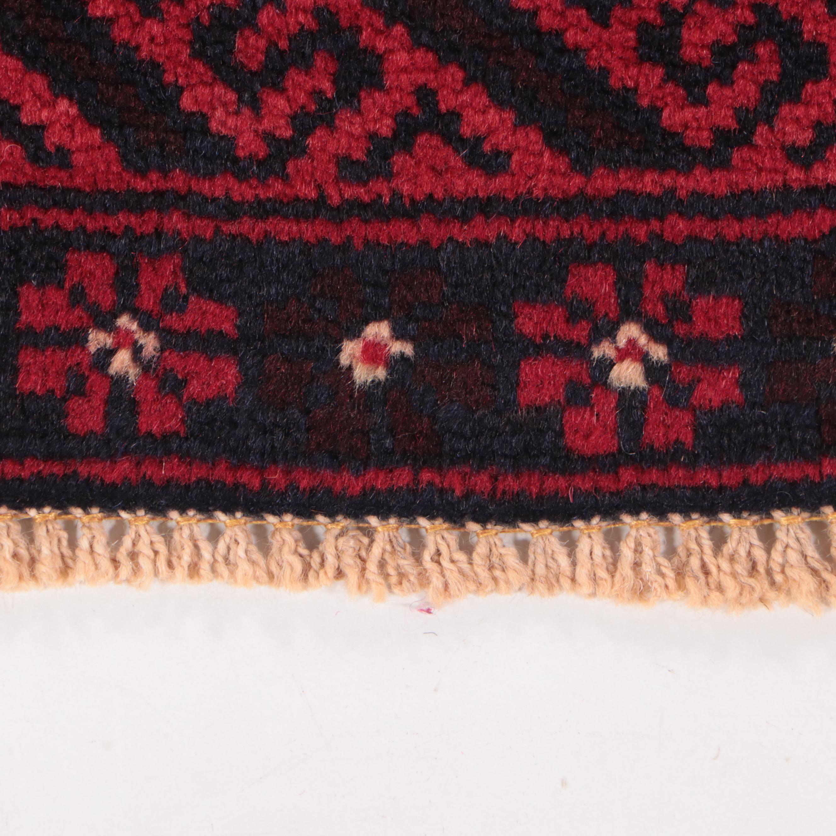 2'10 x 4'10 Hand-Knotted Afghan Baluch Prayer Rug