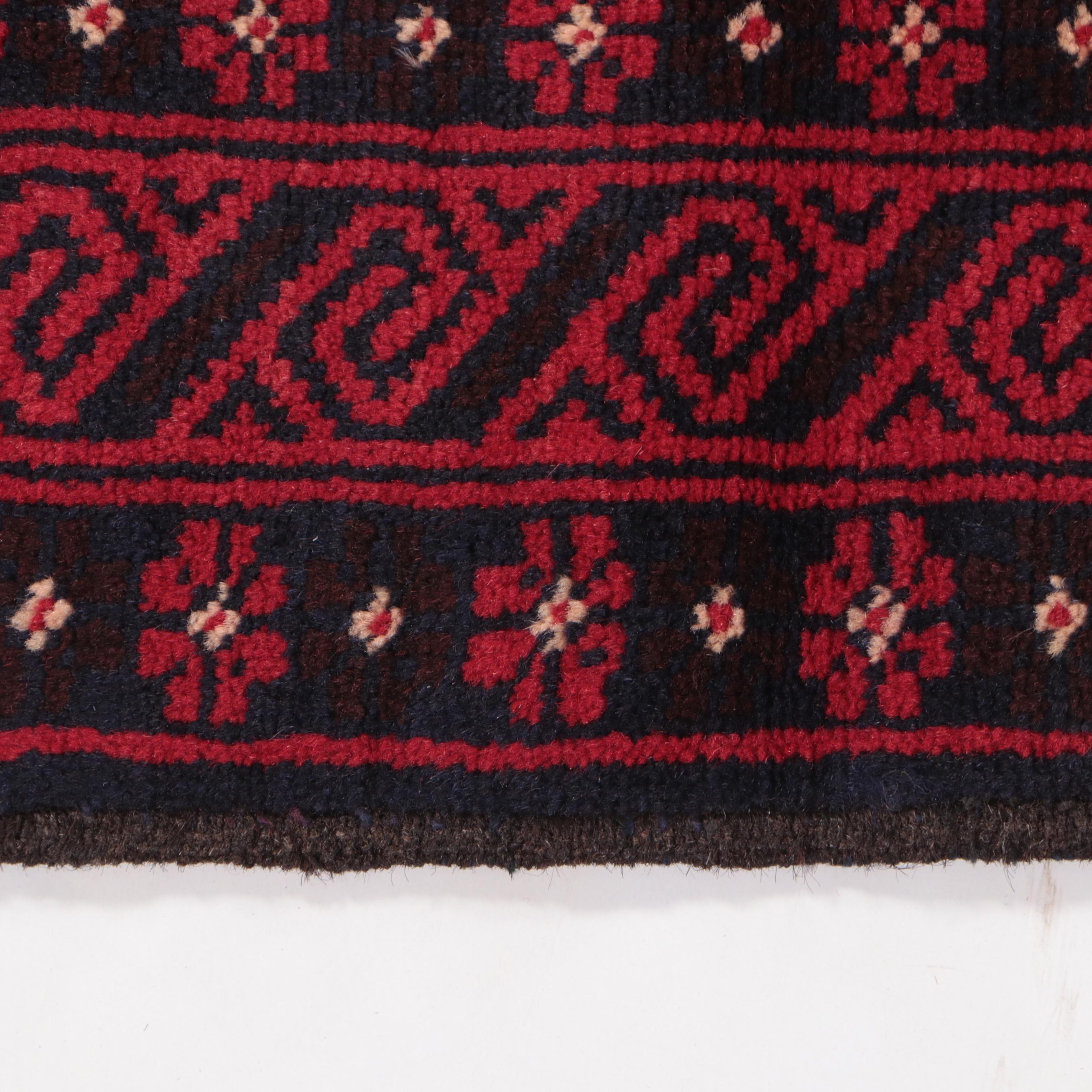 2'10 x 4'10 Hand-Knotted Afghan Baluch Prayer Rug