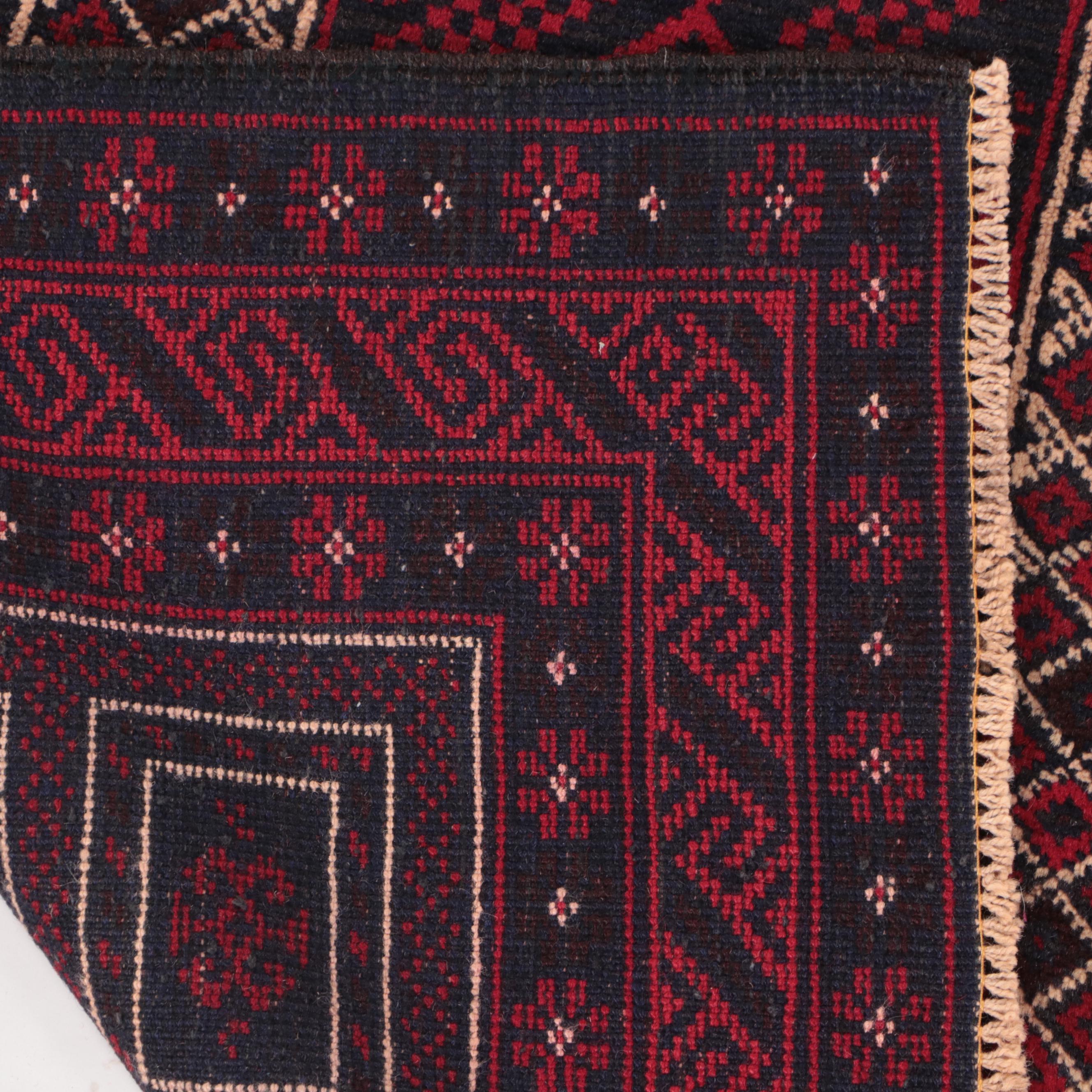 2'10 x 4'10 Hand-Knotted Afghan Baluch Prayer Rug