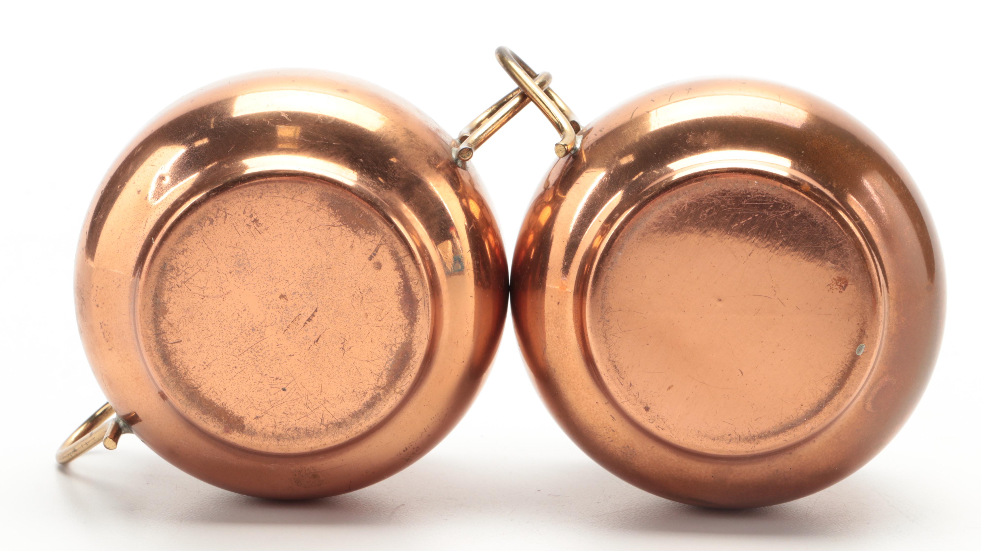 ODI Portuguese Copper Teapot with Sugar, Creamer with Serving Tray