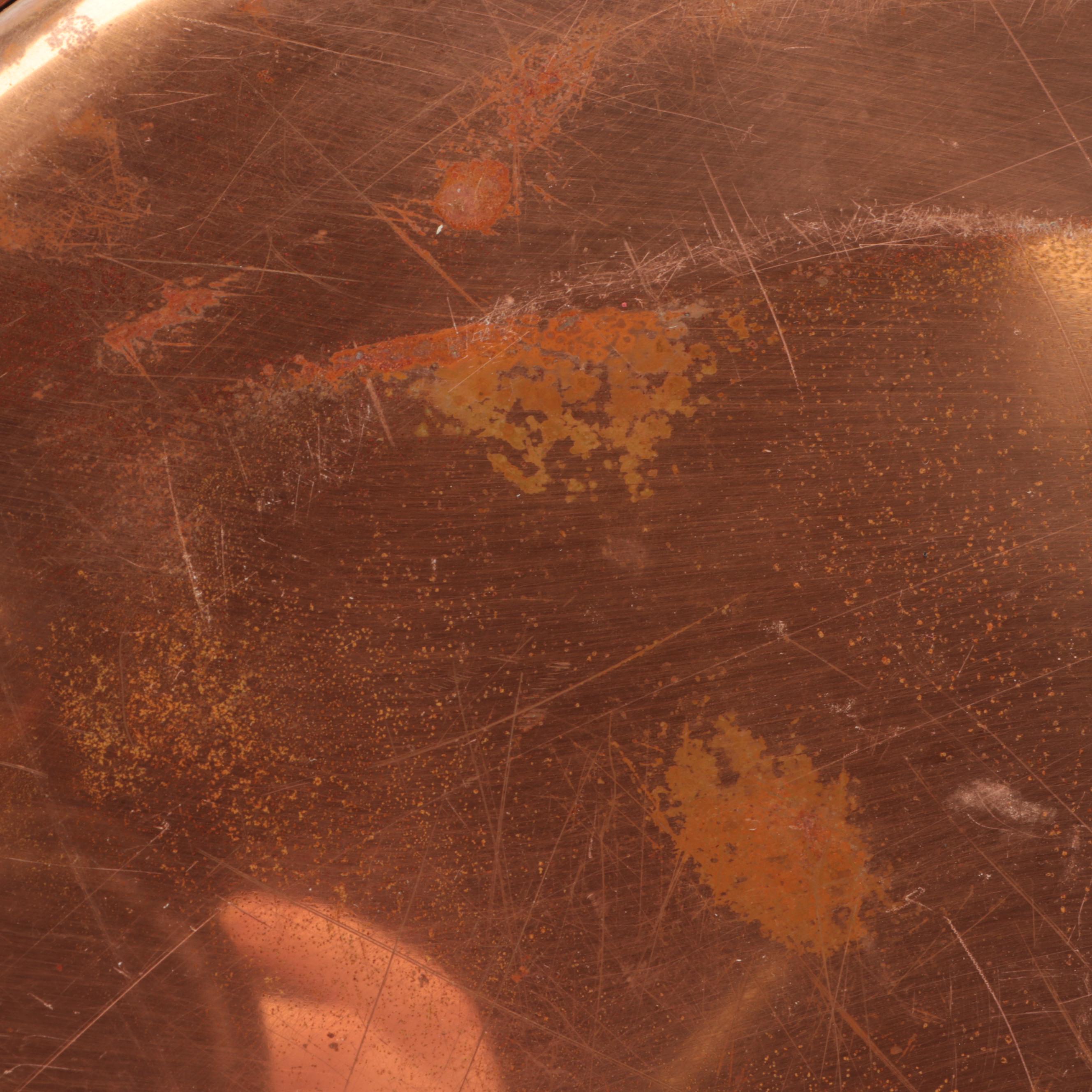 ODI Portuguese Copper Teapot with Sugar, Creamer with Serving Tray