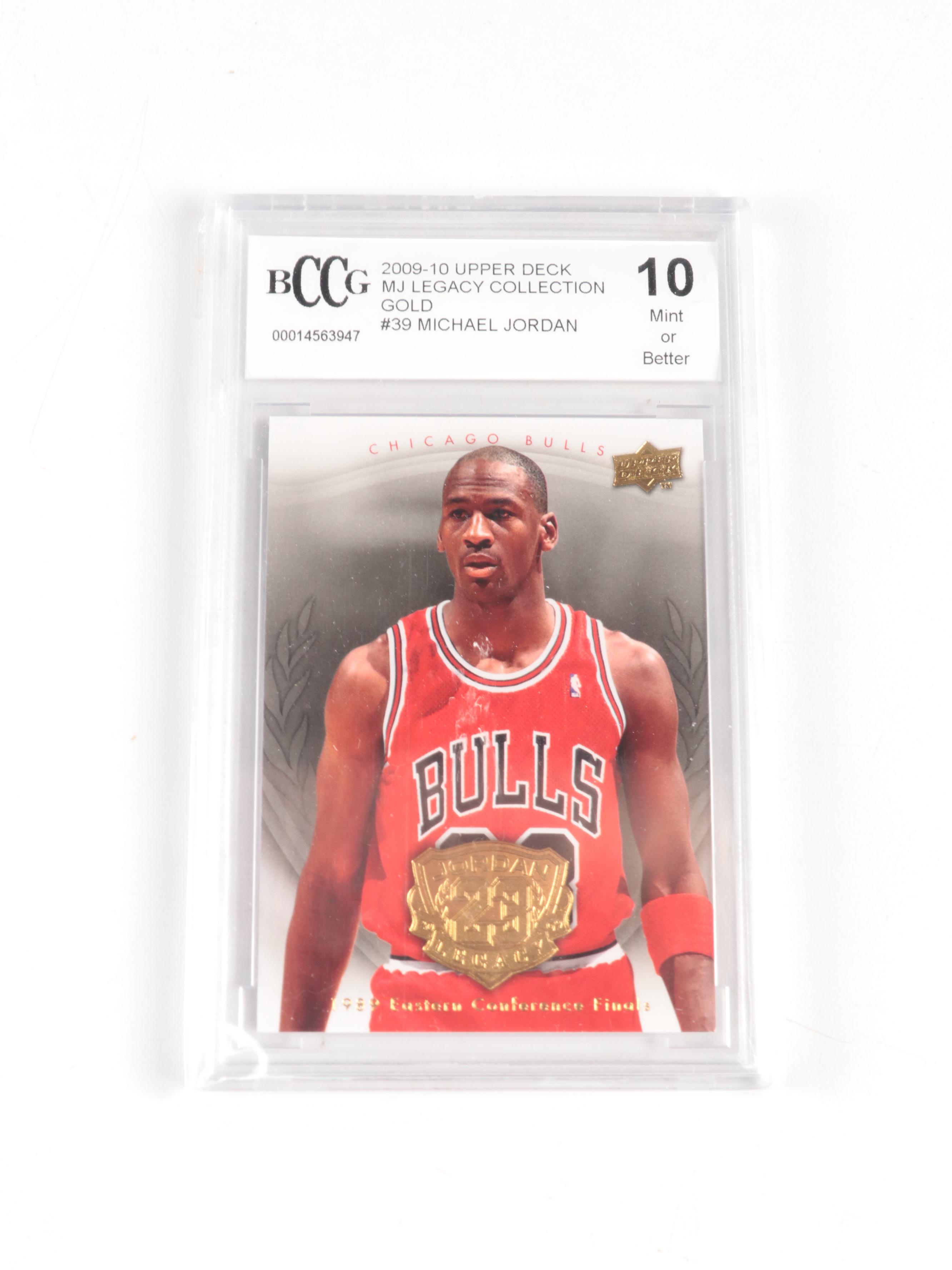 Michael Jordan Graded Beckett 10 Card, with More Basketball Cards, 1980s–2020s