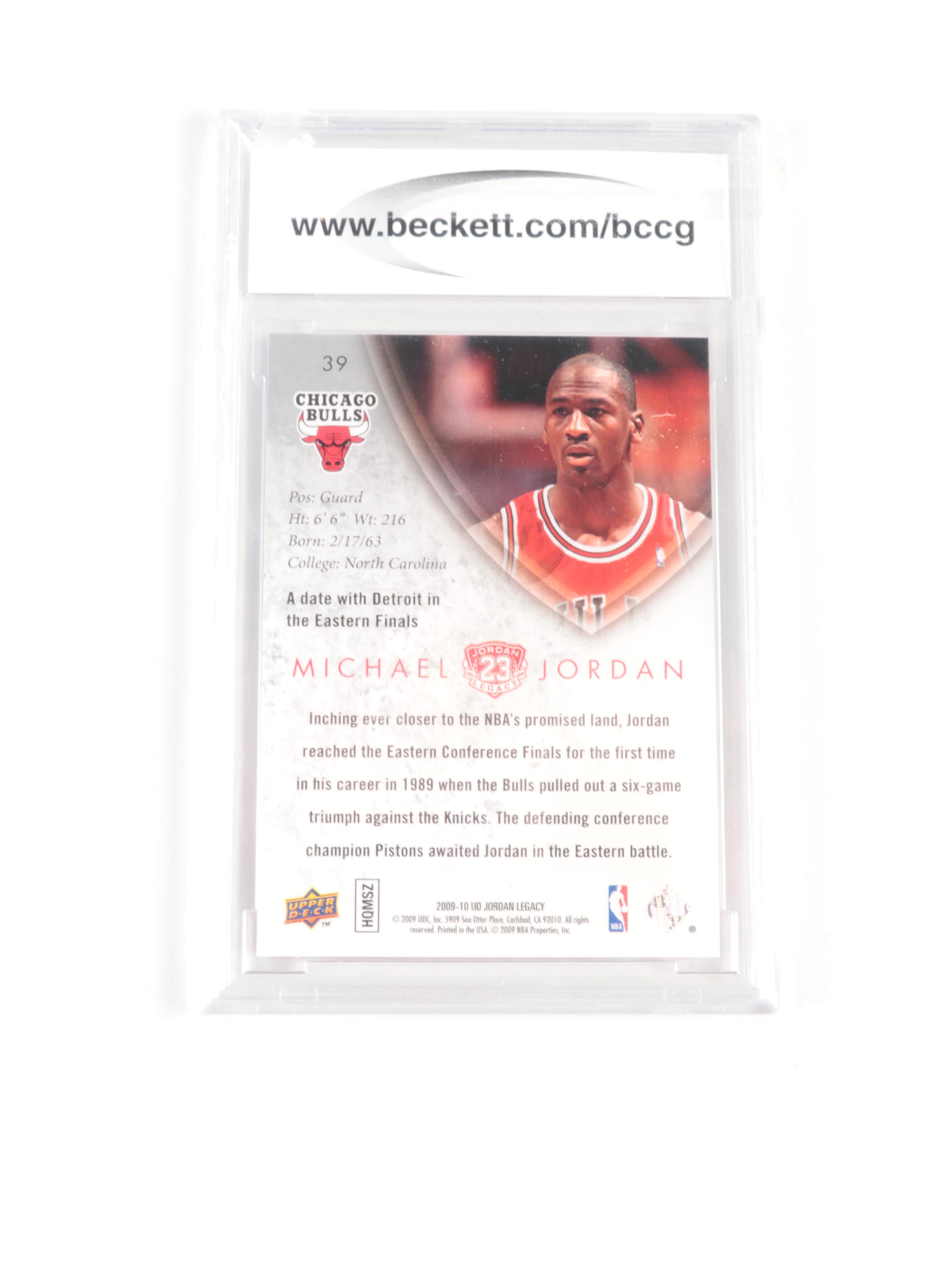 Michael Jordan Graded Beckett 10 Card, with More Basketball Cards, 1980s–2020s